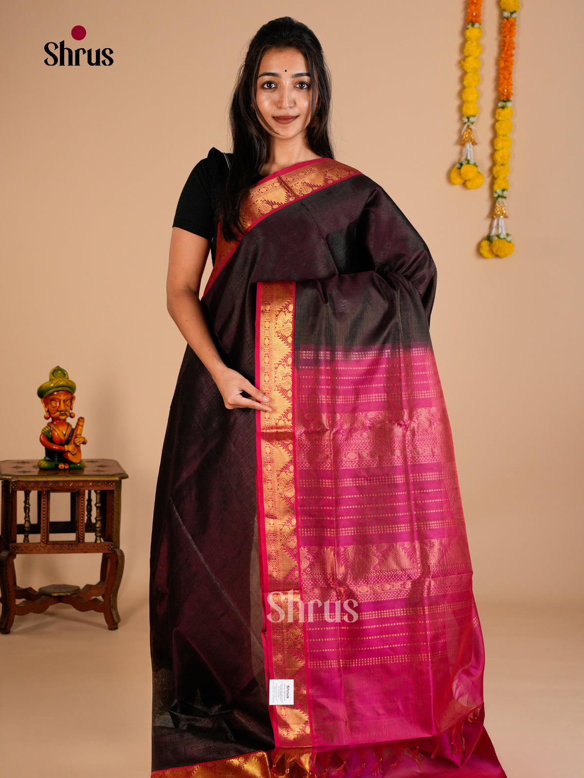 Silk Cotton Saree - EDS10052 - Shop on Shrus.com