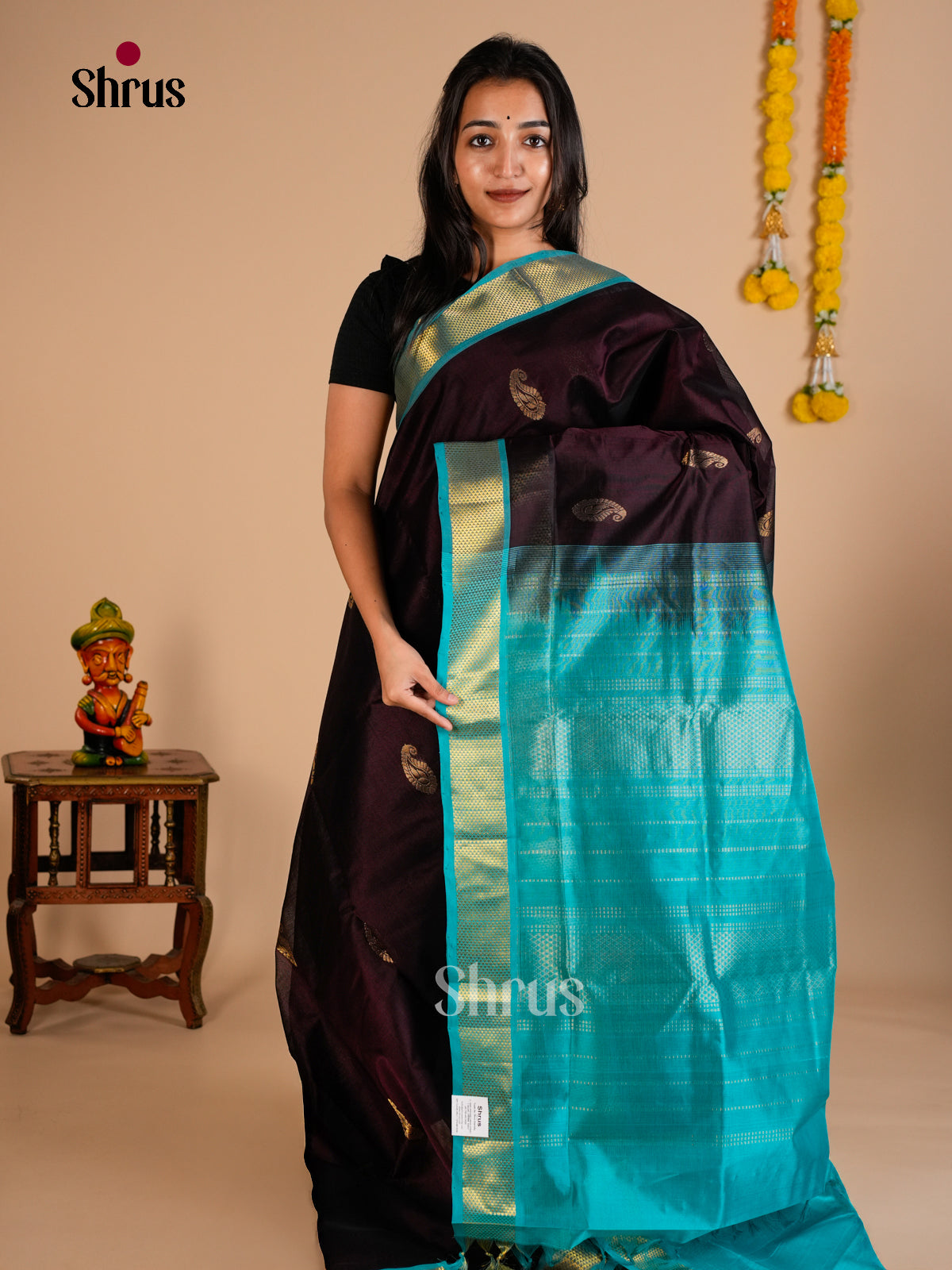 Silk Cotton Saree - EDS10061 - Shop on Shrus.com