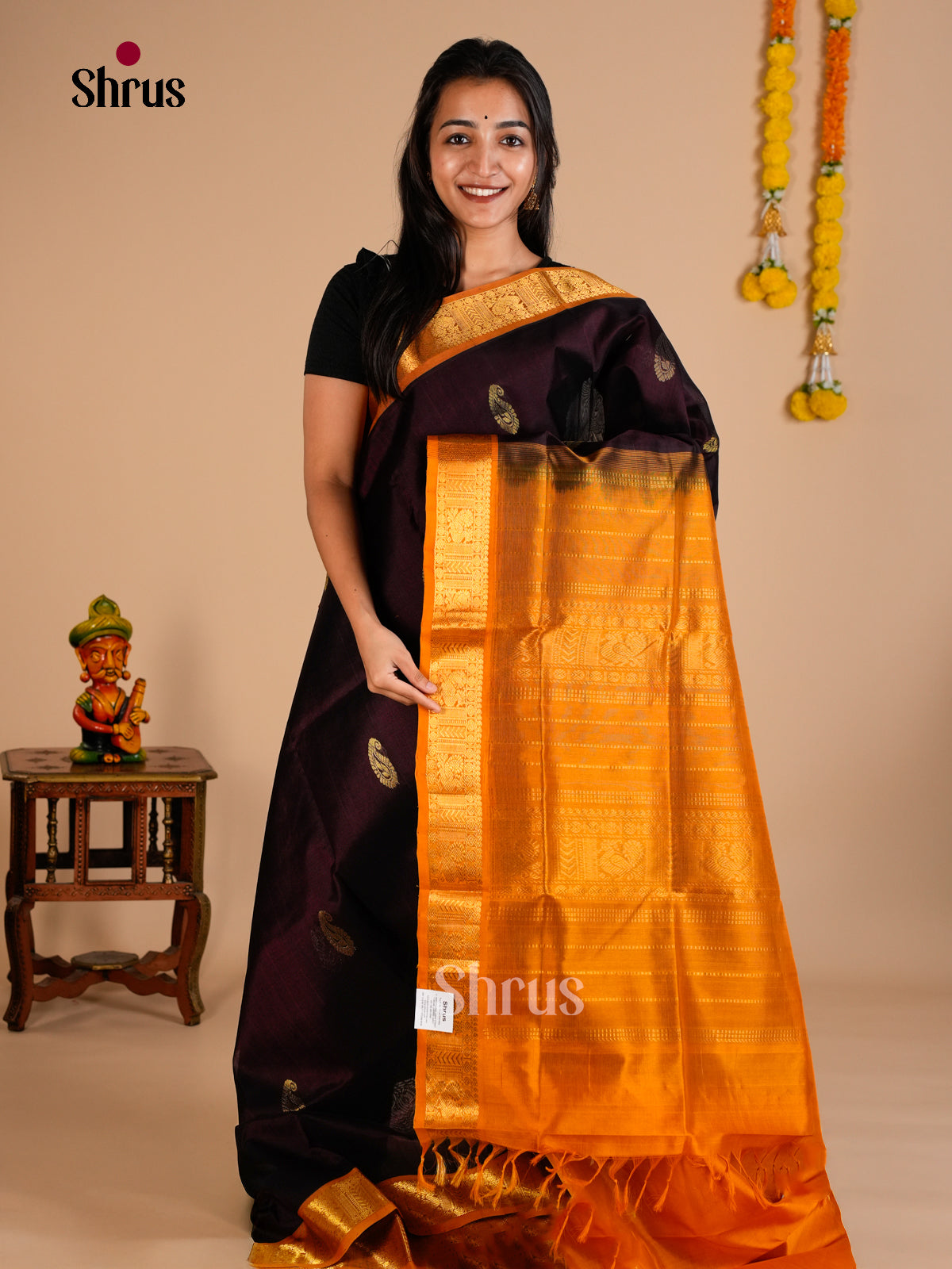 Silk Cotton Saree - EDS10066 - Shop on Shrus.com