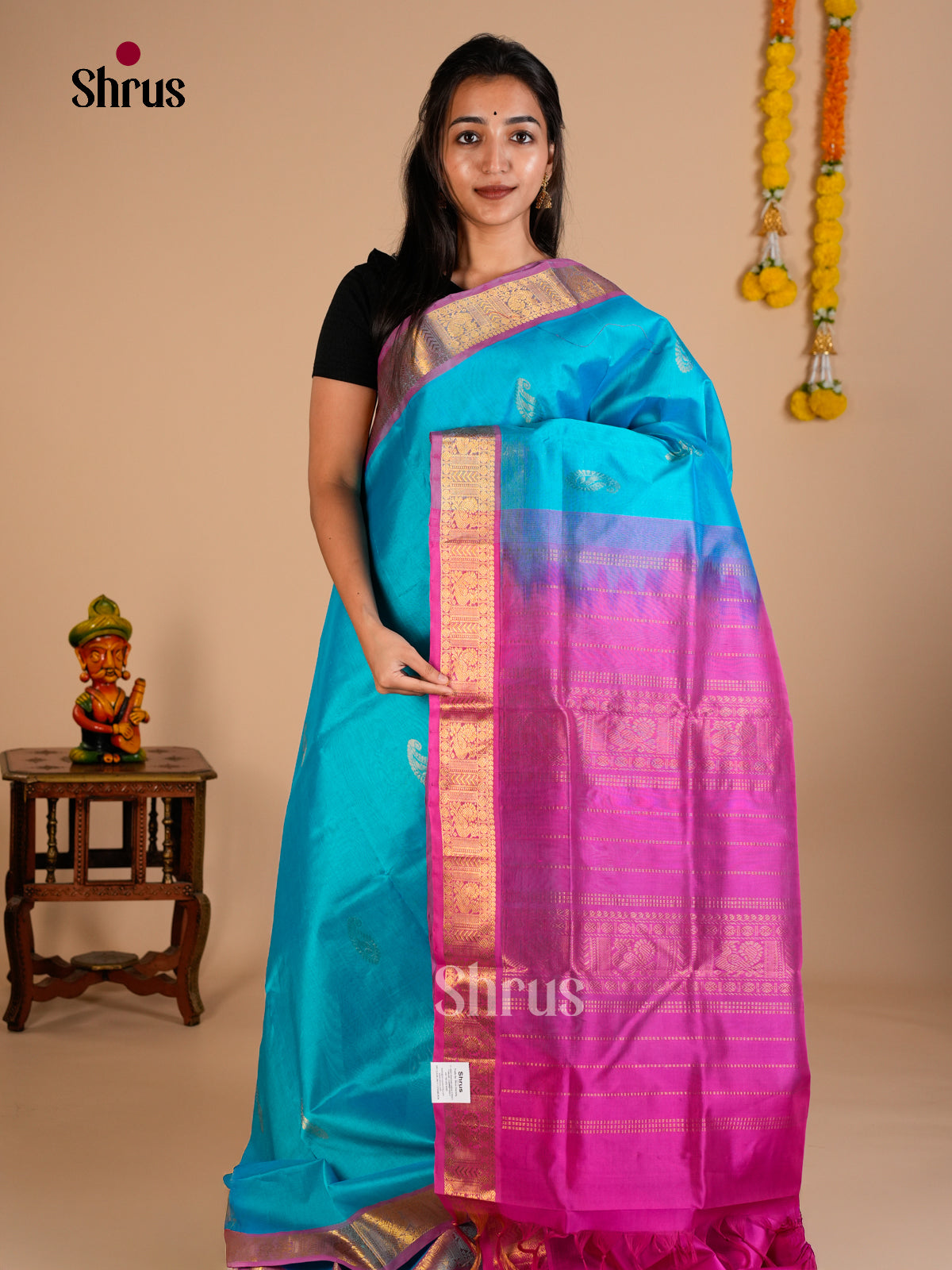 Silk Cotton Saree - EDS10072 - Shop on Shrus.com