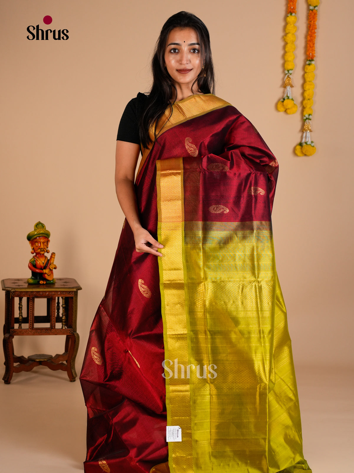 Silk Cotton Saree - EDS10073 - Shop on Shrus.com