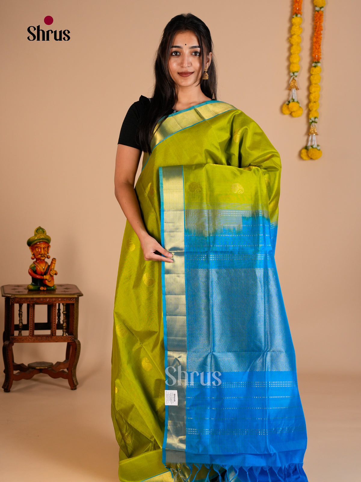 Silk Cotton Saree - EDS10077 - Shop on Shrus.com