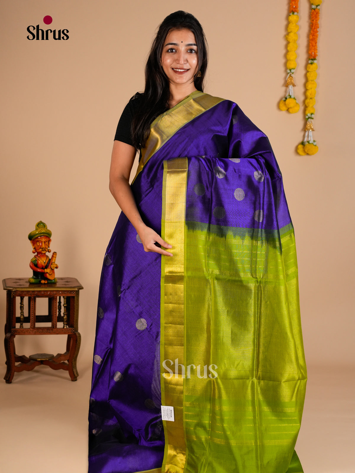 Silk Cotton Saree - EDS10078 - Shop on Shrus.com