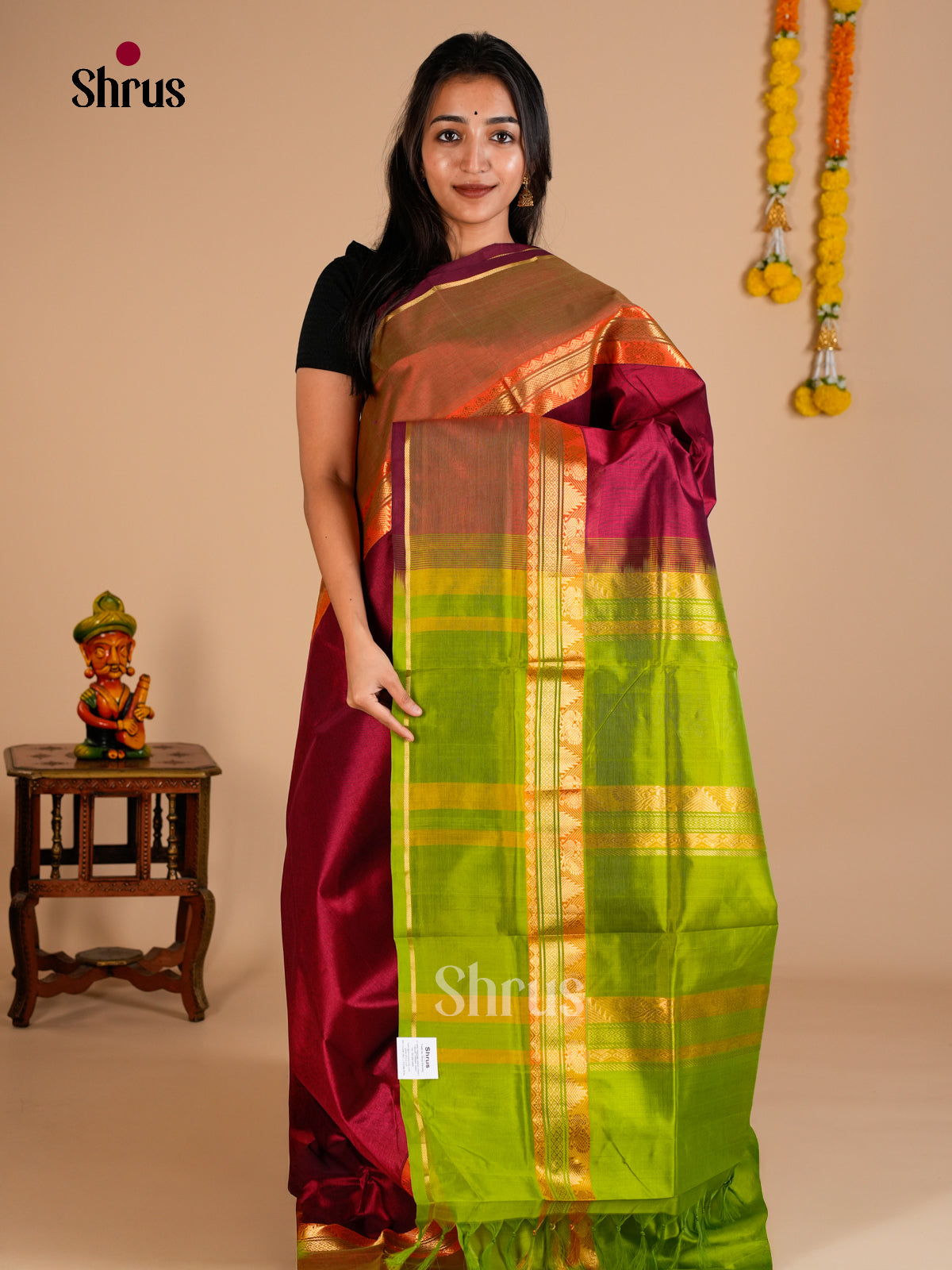 Silk Cotton Saree - EDS10083 - Shop on Shrus.com
