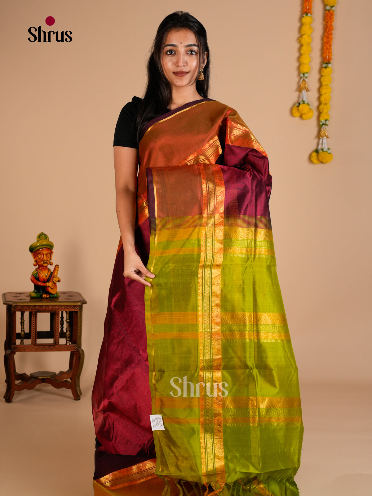 Silk Cotton Saree - EDS10085 - Shop on Shrus.com