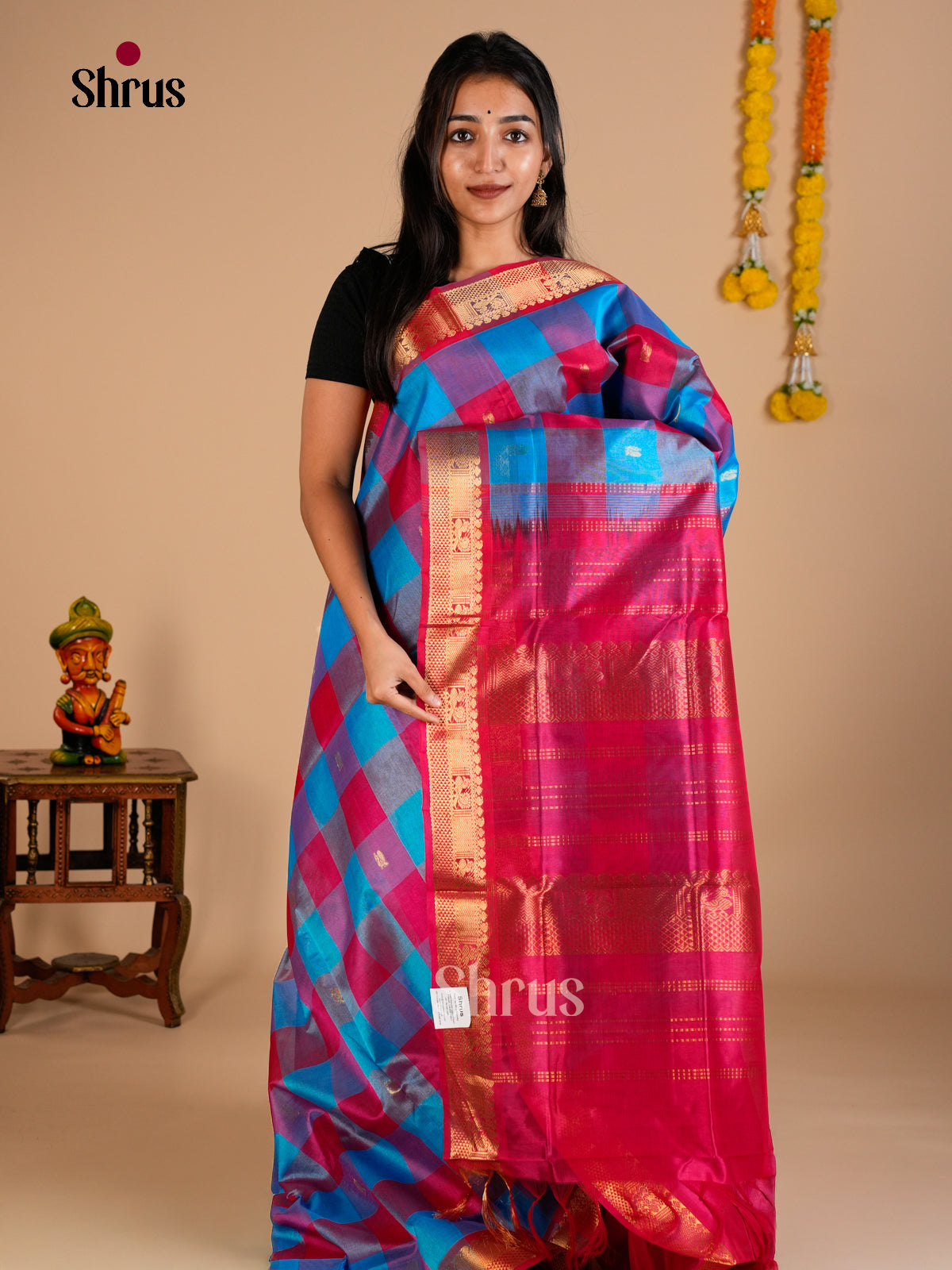 Silk Cotton Saree - EDS10095 - Shop on Shrus.com