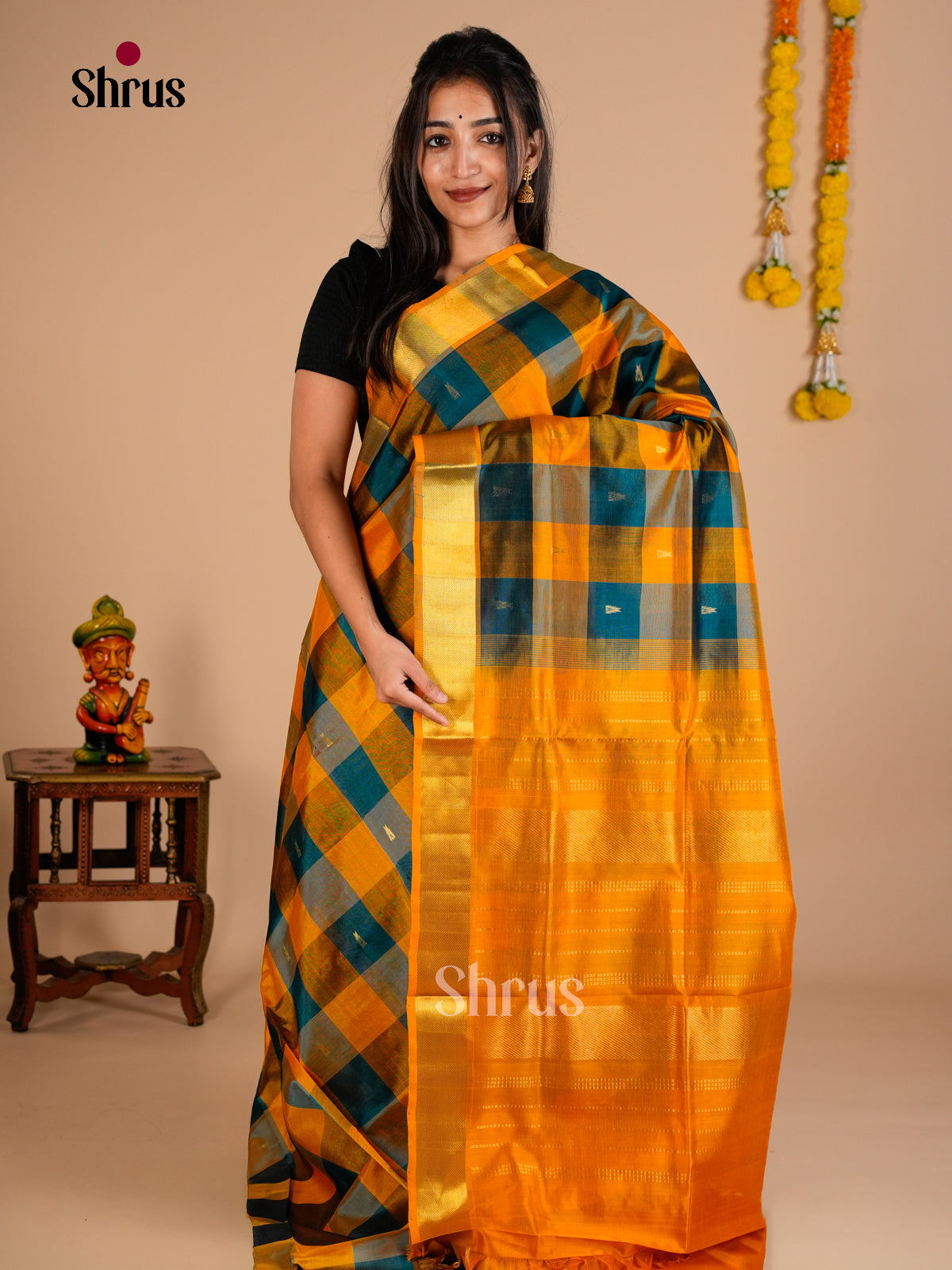 Silk Cotton Saree - EDS10108 - Shop on Shrus.com