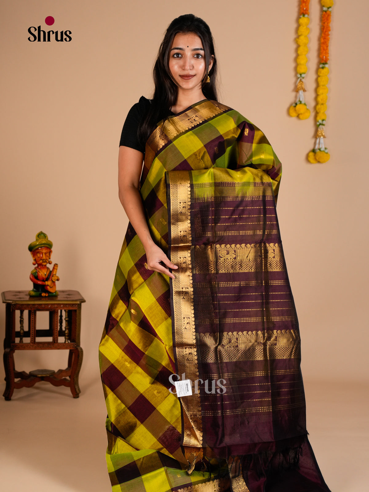Silk Cotton Saree - EDS10110 - Shop on Shrus.com