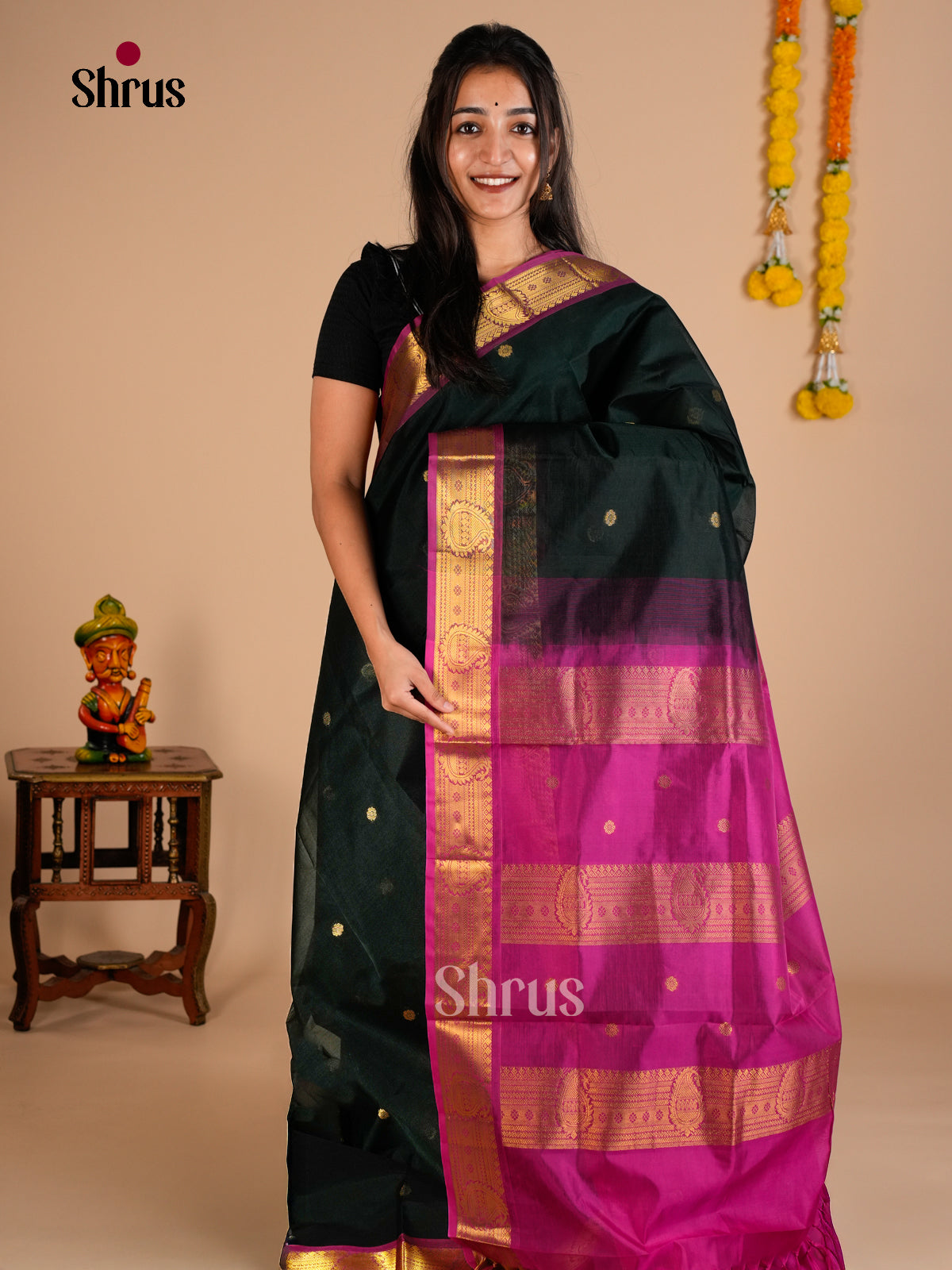 Silk Cotton Saree - EDS10120 - Shop on Shrus.com