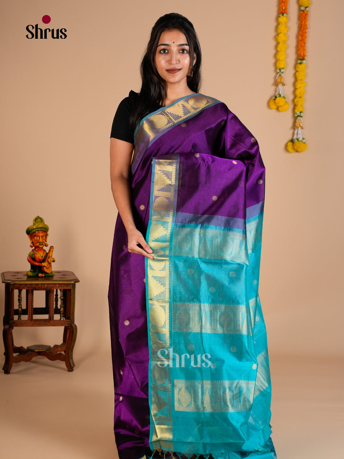 Silk Cotton Saree - EDS10126 - Shop on Shrus.com