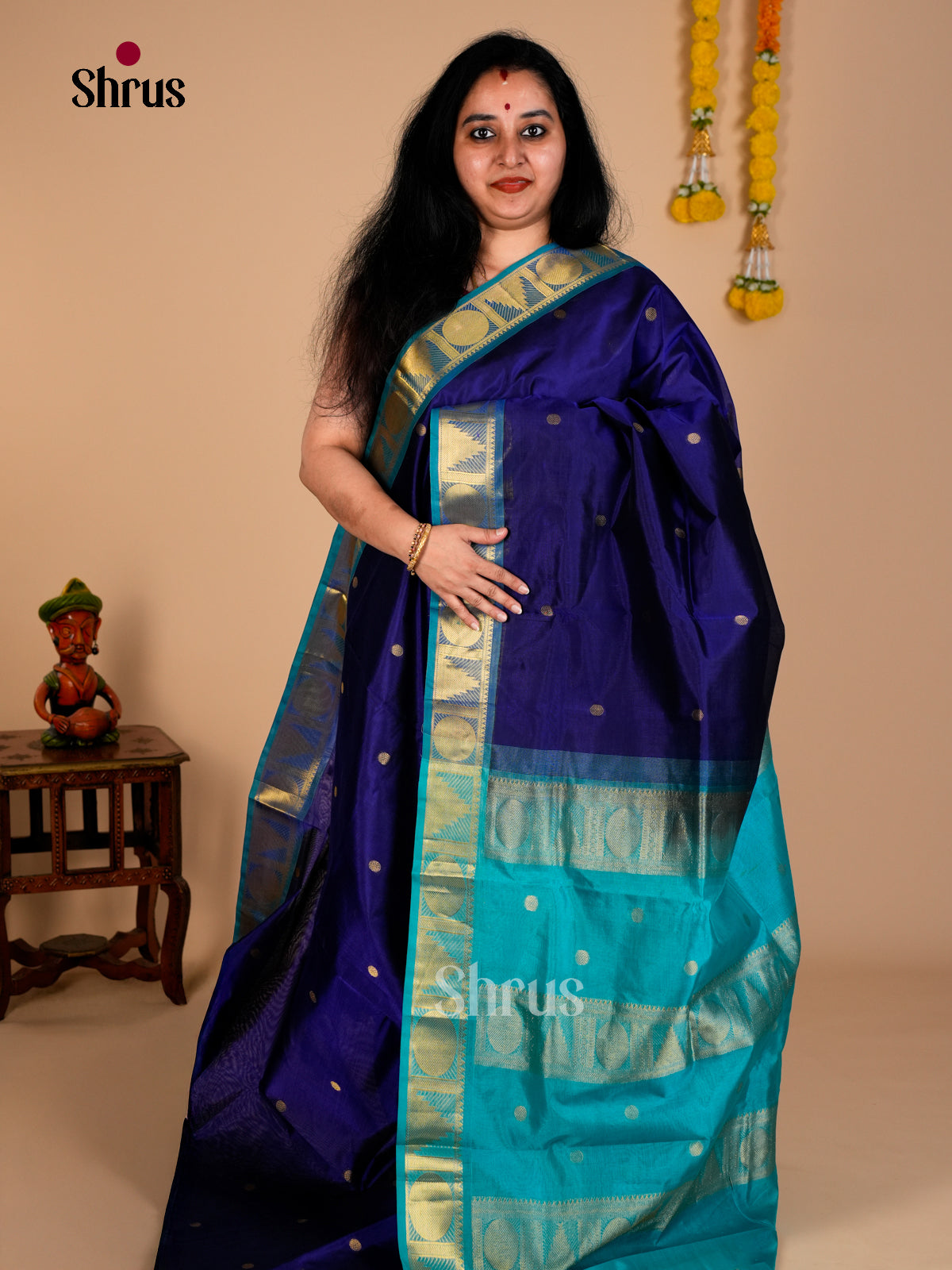 Silk Cotton Saree - EDS10128 - Shop on Shrus.com