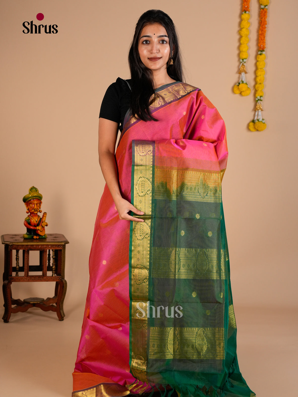 Silk Cotton Saree - EDS10134 - Shop on Shrus.com
