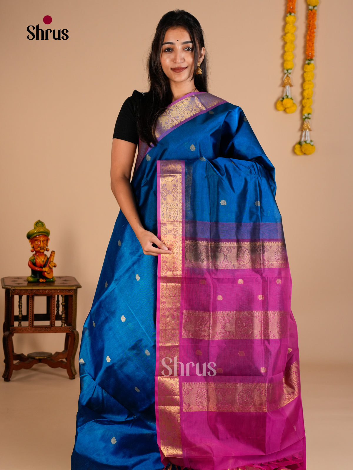 Silk Cotton Saree - EDS10136 - Shop on Shrus.com