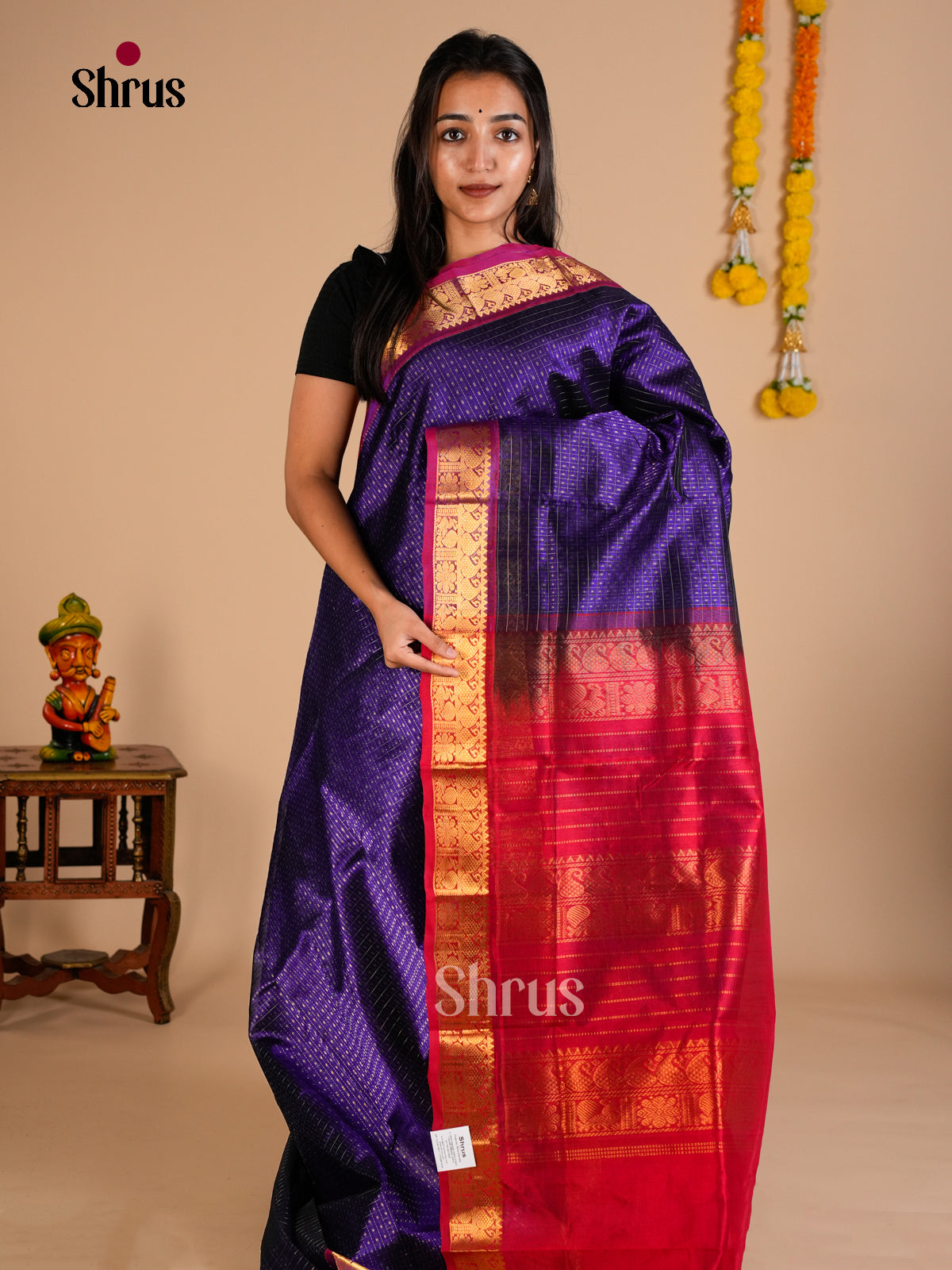 Silk Cotton Saree - EDS10148 - Shop on Shrus.com