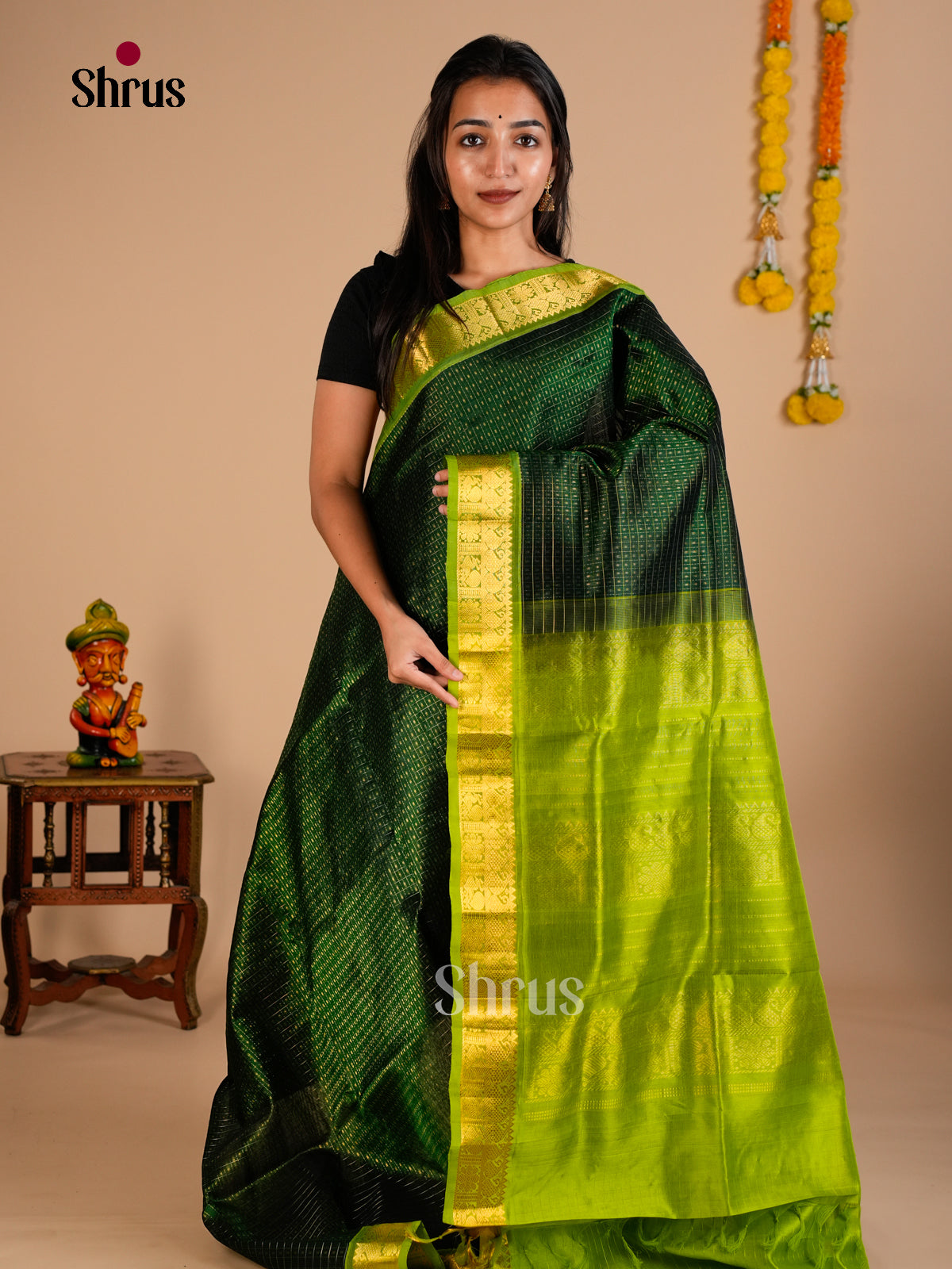 Silk Cotton Saree - EDS10152 - Shop on Shrus.com