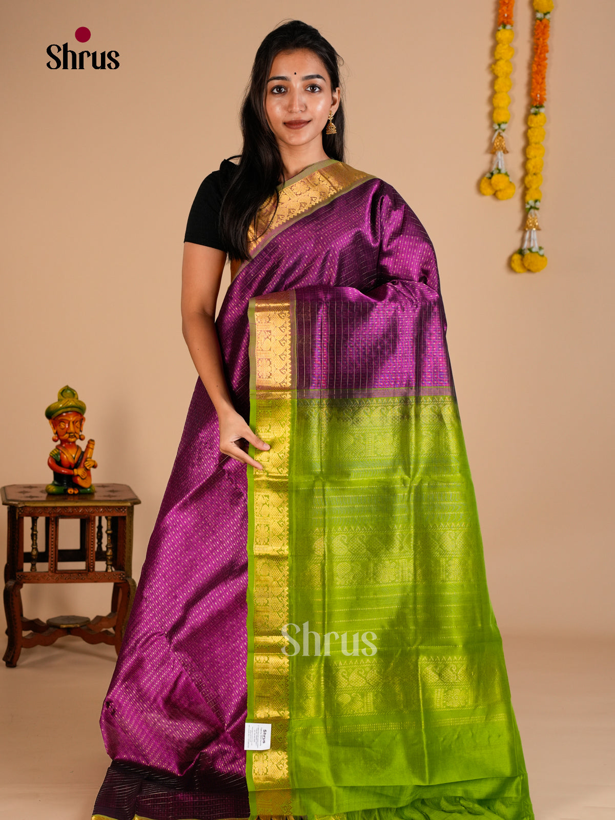 Silk Cotton Saree - EDS10155 - Shop on Shrus.com