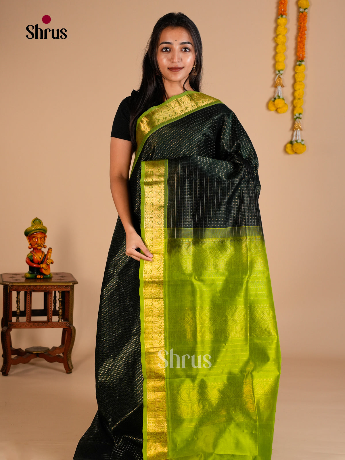 Silk Cotton Saree - EDS10156 - Shop on Shrus.com