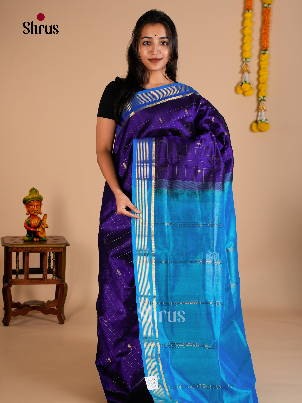 Silk Cotton Saree - EDS10158 - Shop on Shrus.com
