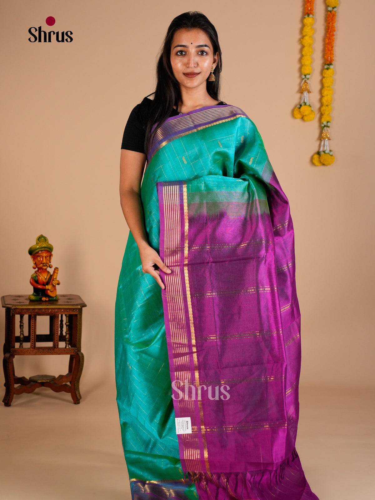 Silk Cotton Saree - EDS10161 - Shop on Shrus.com