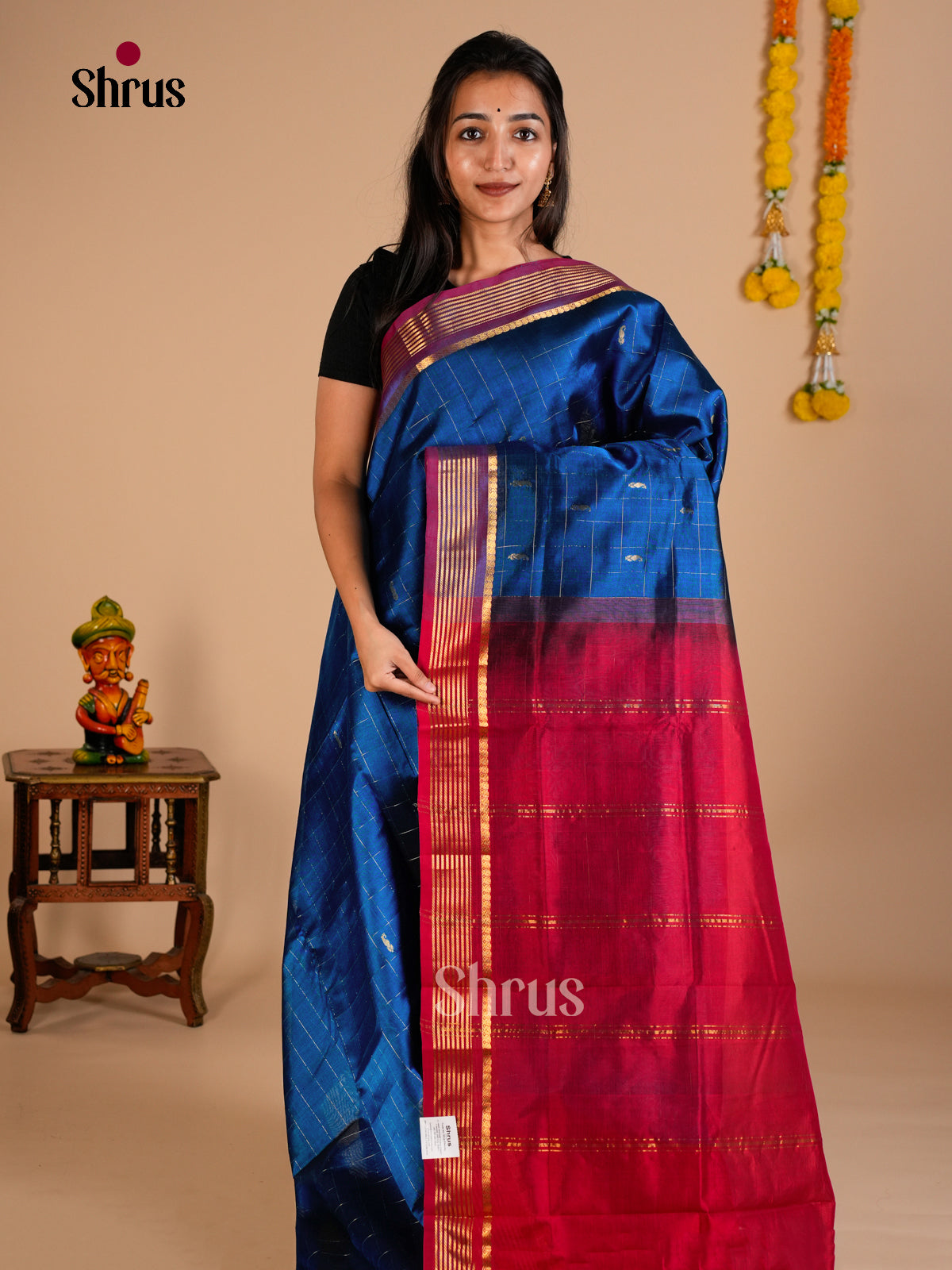 Silk Cotton Saree - EDS10163 - Shop on Shrus.com