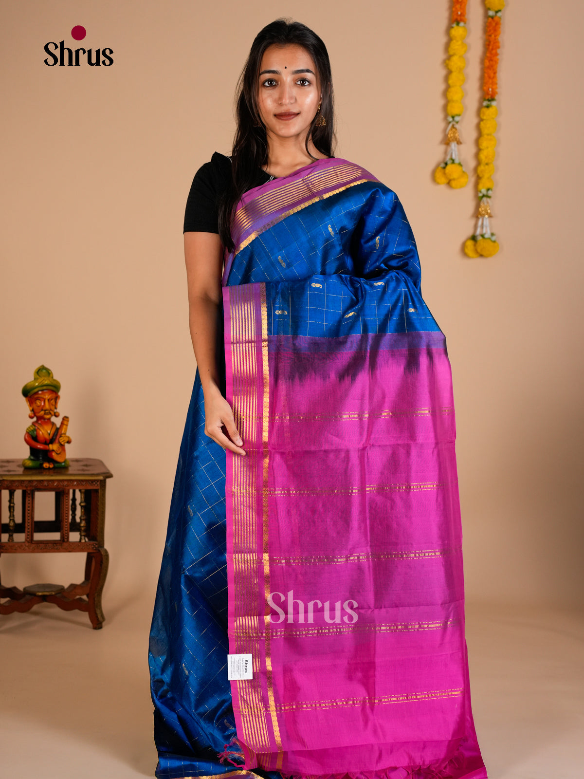 Silk Cotton Saree - EDS10164 - Shop on Shrus.com