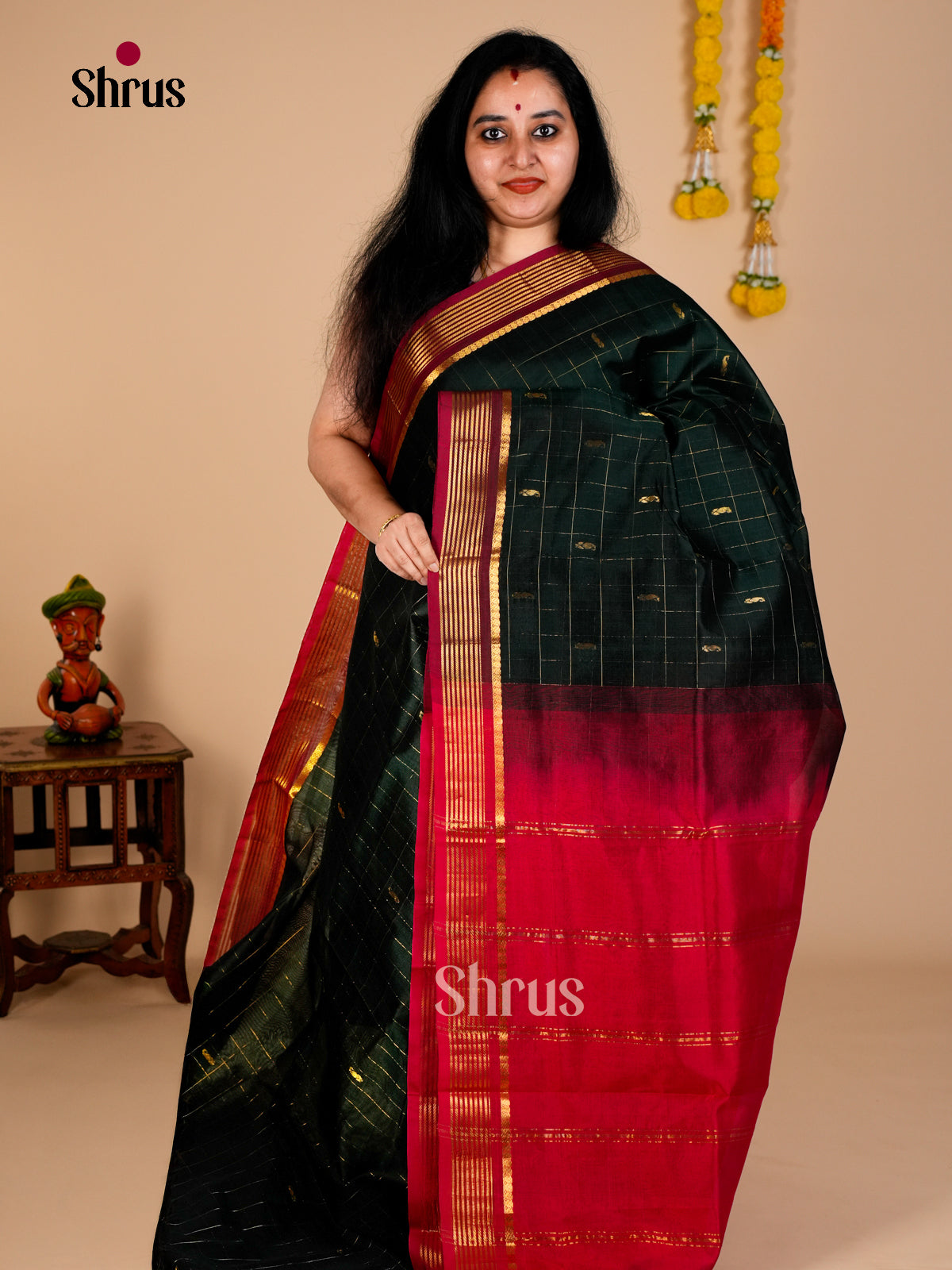 Silk Cotton Saree - EDS10167 - Shop on Shrus.com