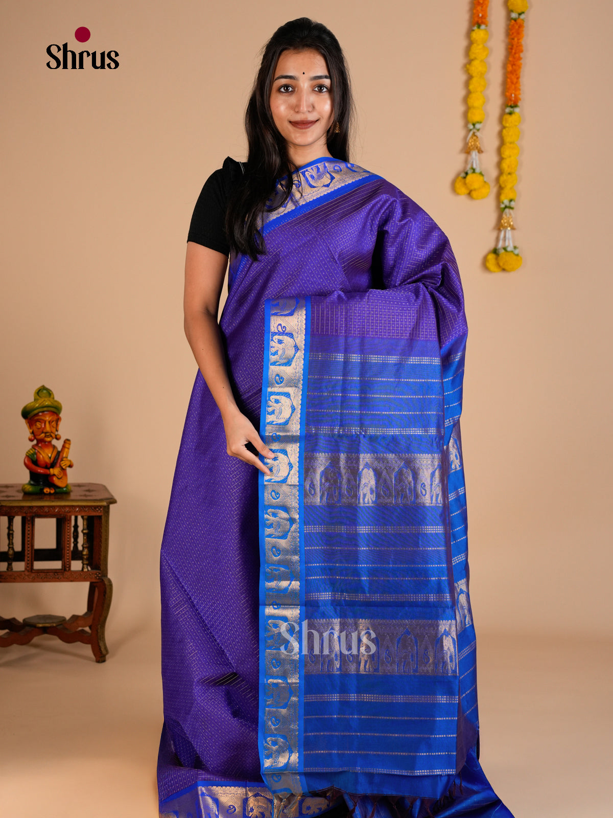 Silk Cotton Saree - EDS10192 - Shop on Shrus.com