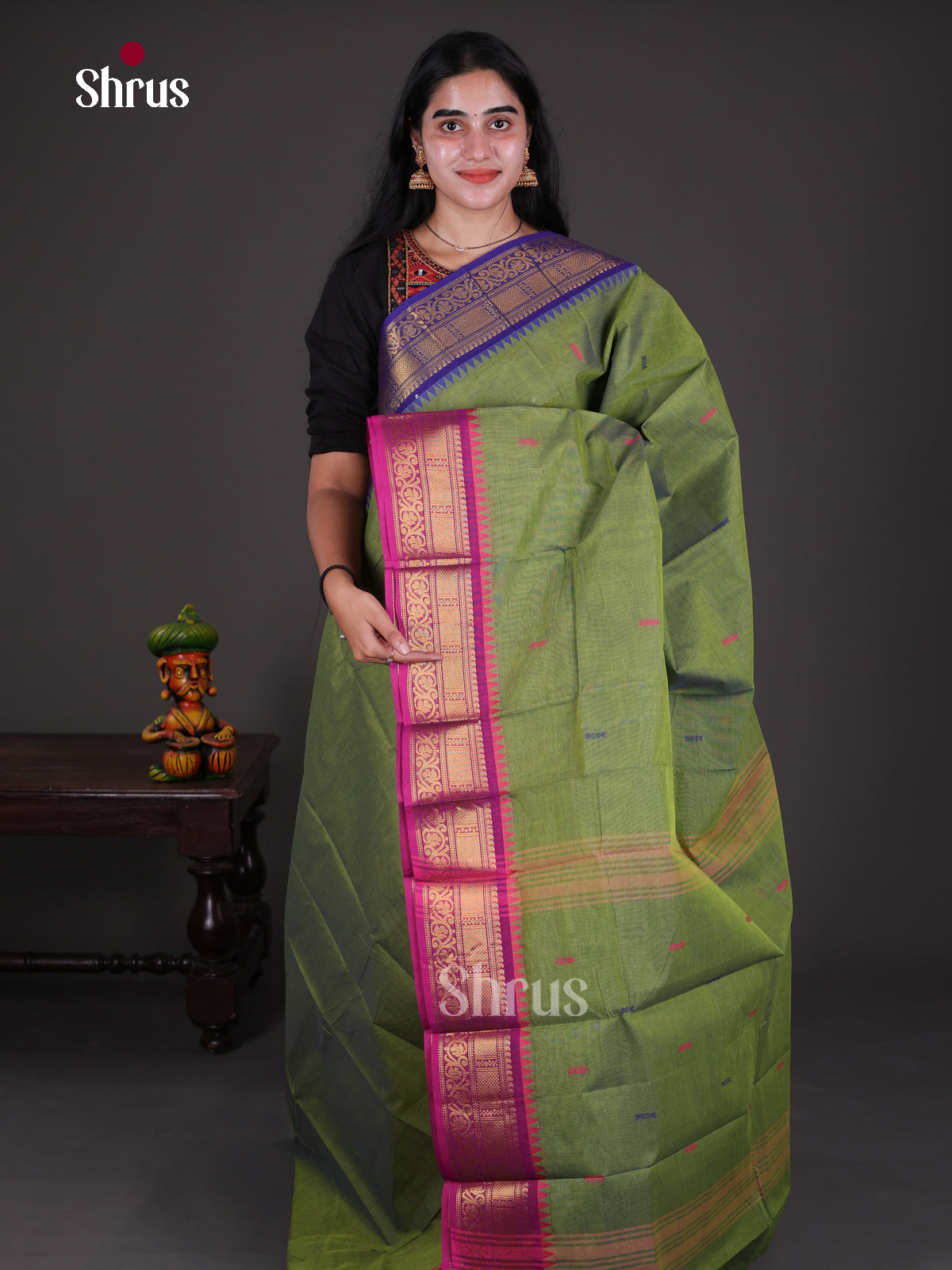 Chettinad Cotton Saree - EDS13001 - Shop on Shrus.com