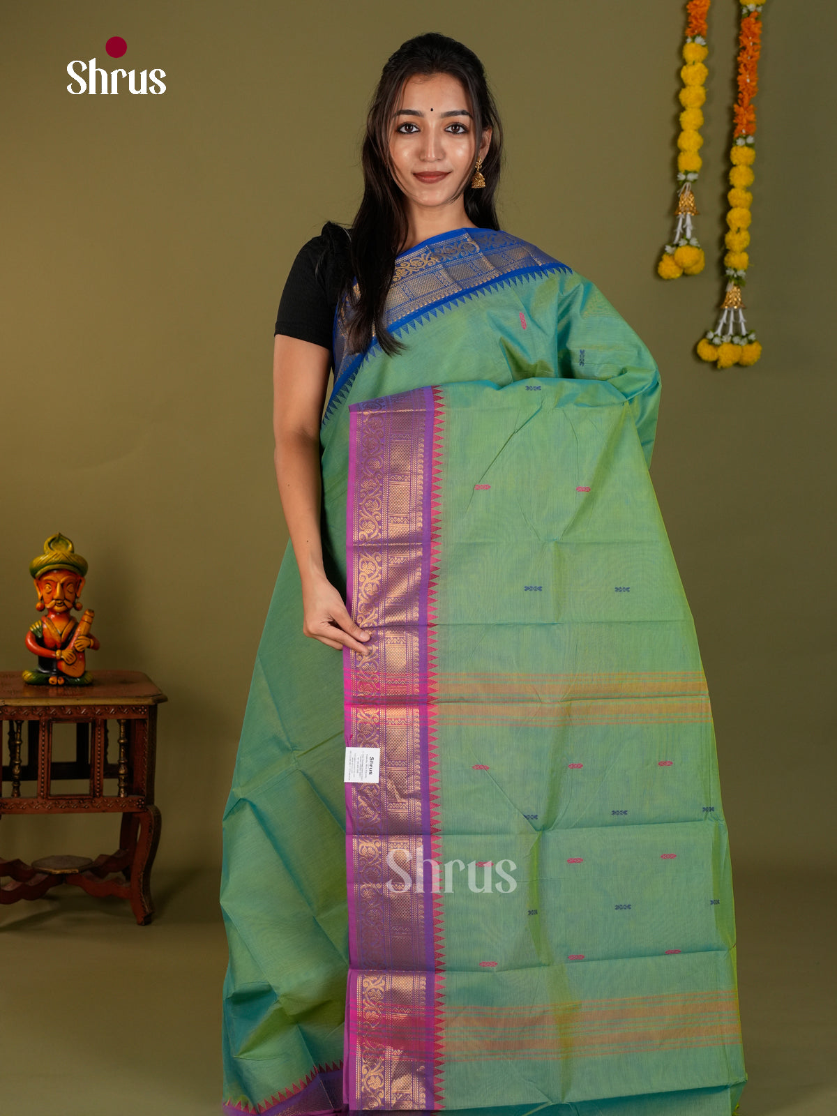 Chettinad Cotton Saree - EDS13004 - Shop on Shrus.com