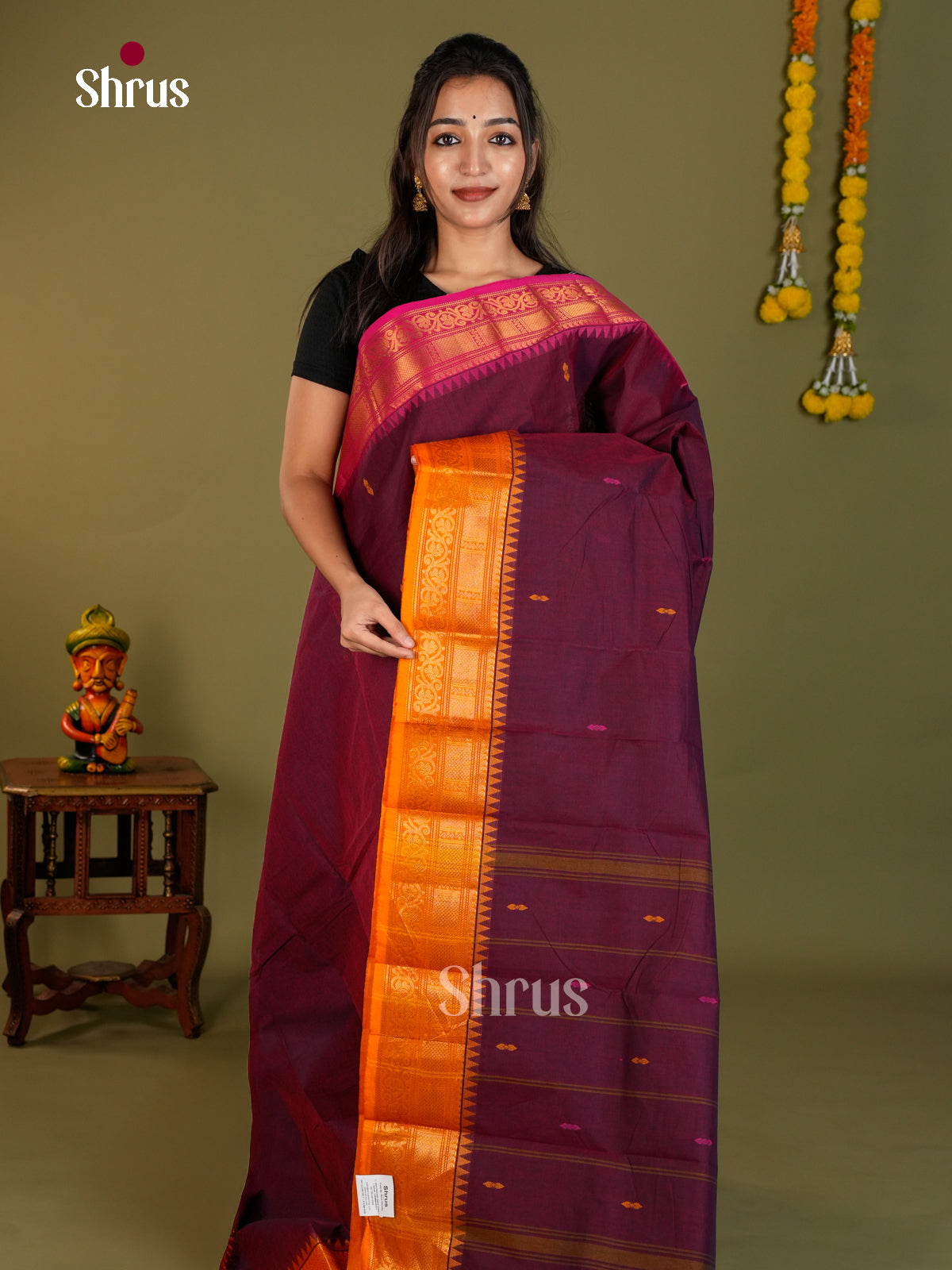 Chettinad Cotton Saree - EDS13007 - Shop on Shrus.com