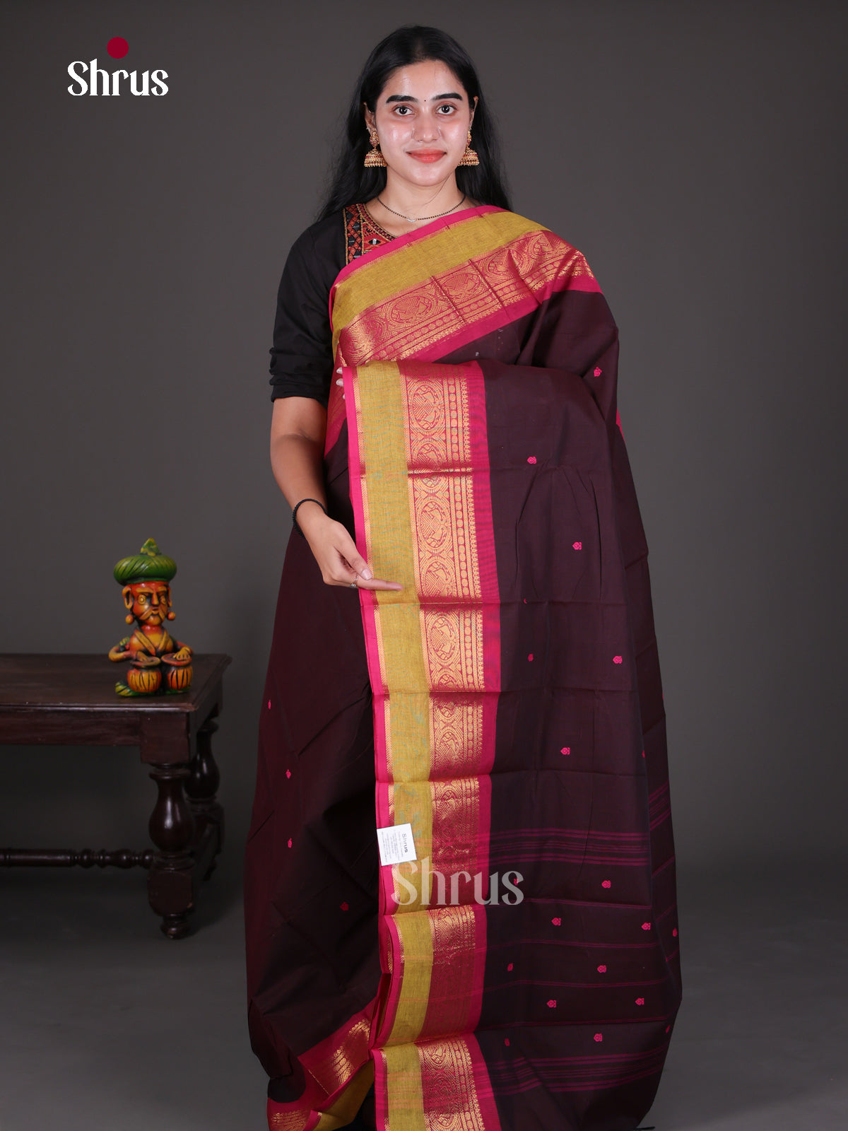 Chettinad Cotton Saree - EDS13015 - Shop on Shrus.com