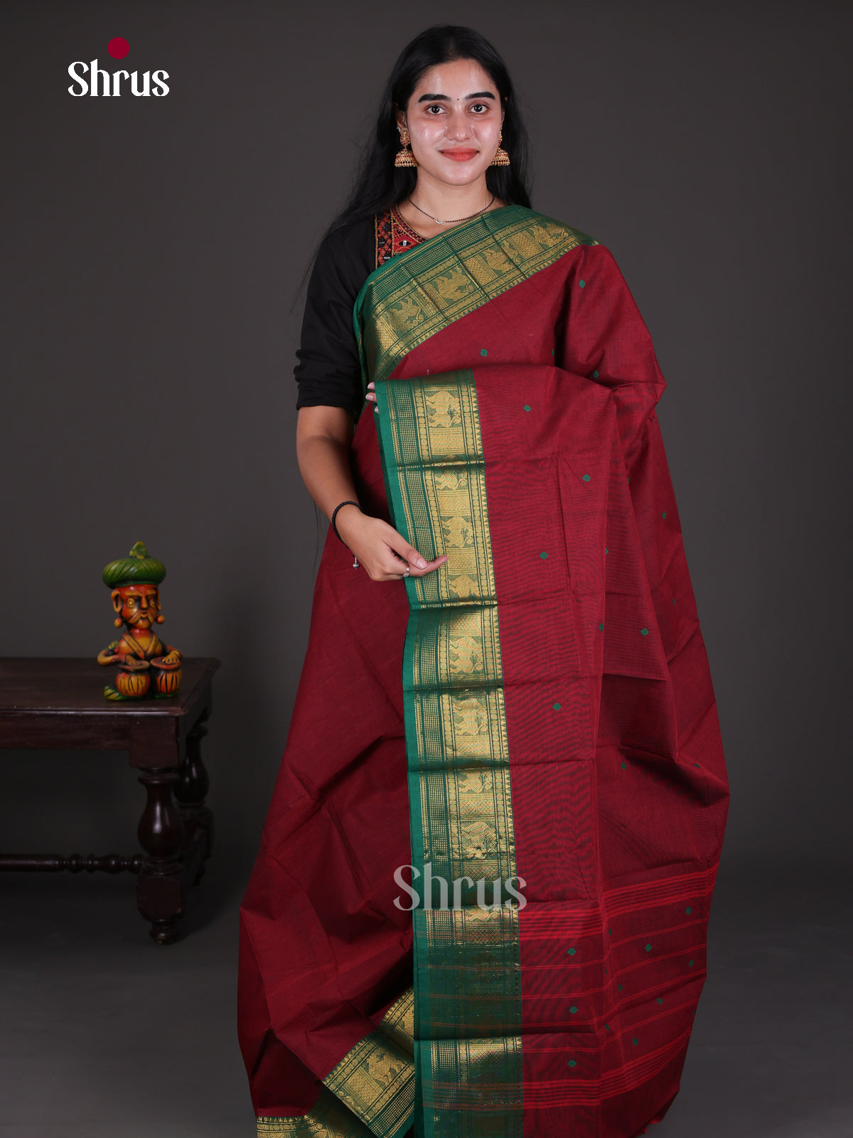 Chettinad Cotton Saree - EDS13016 - Shop on Shrus.com