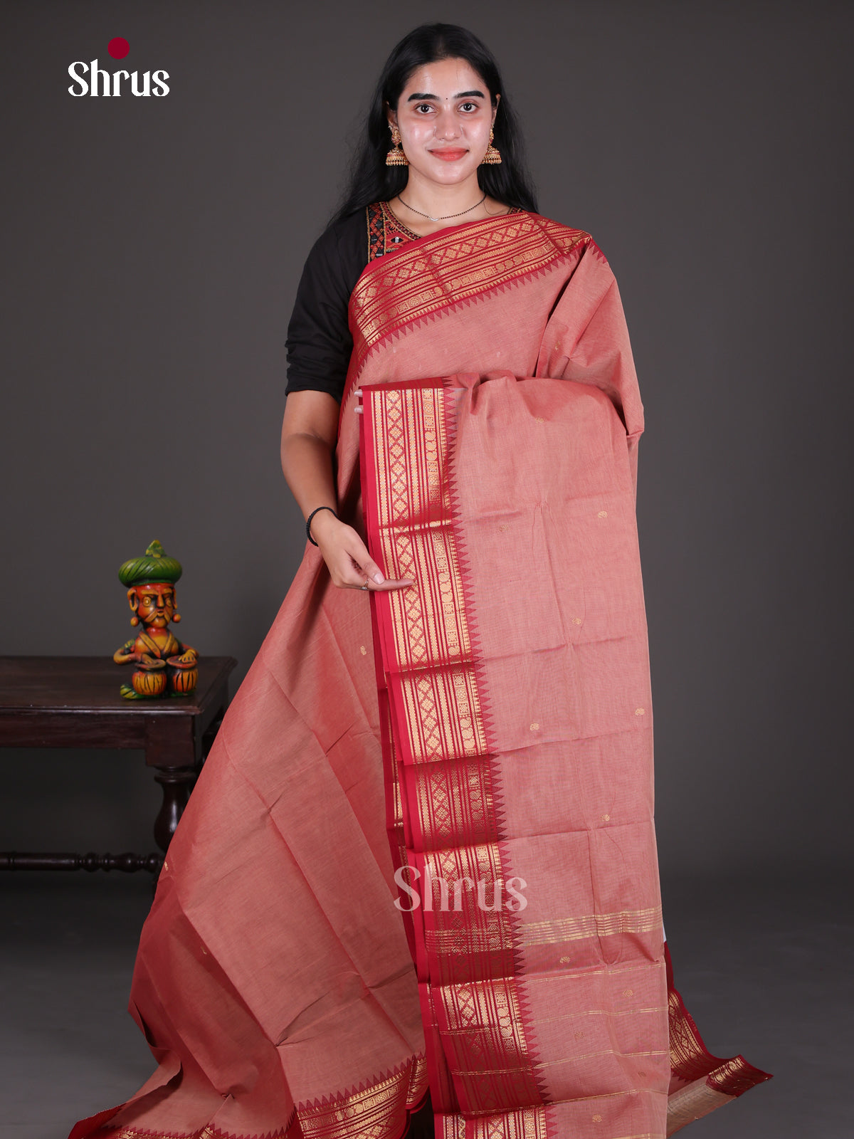 Chettinad Cotton Saree - EDS13023 - Shop on Shrus.com