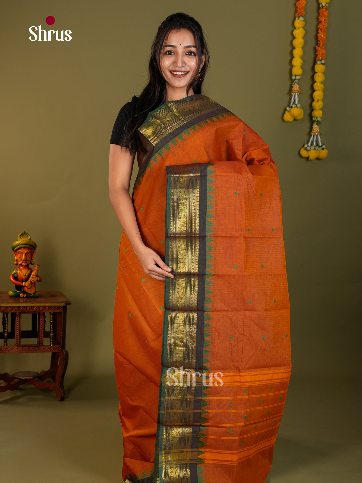 Chettinad Cotton Saree - EDS13024 - Shop on Shrus.com