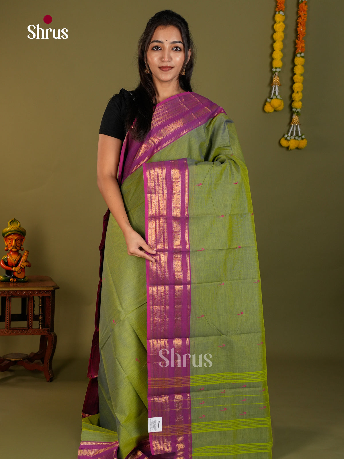 Chettinad Cotton Saree - EDS13039 - Shop on Shrus.com