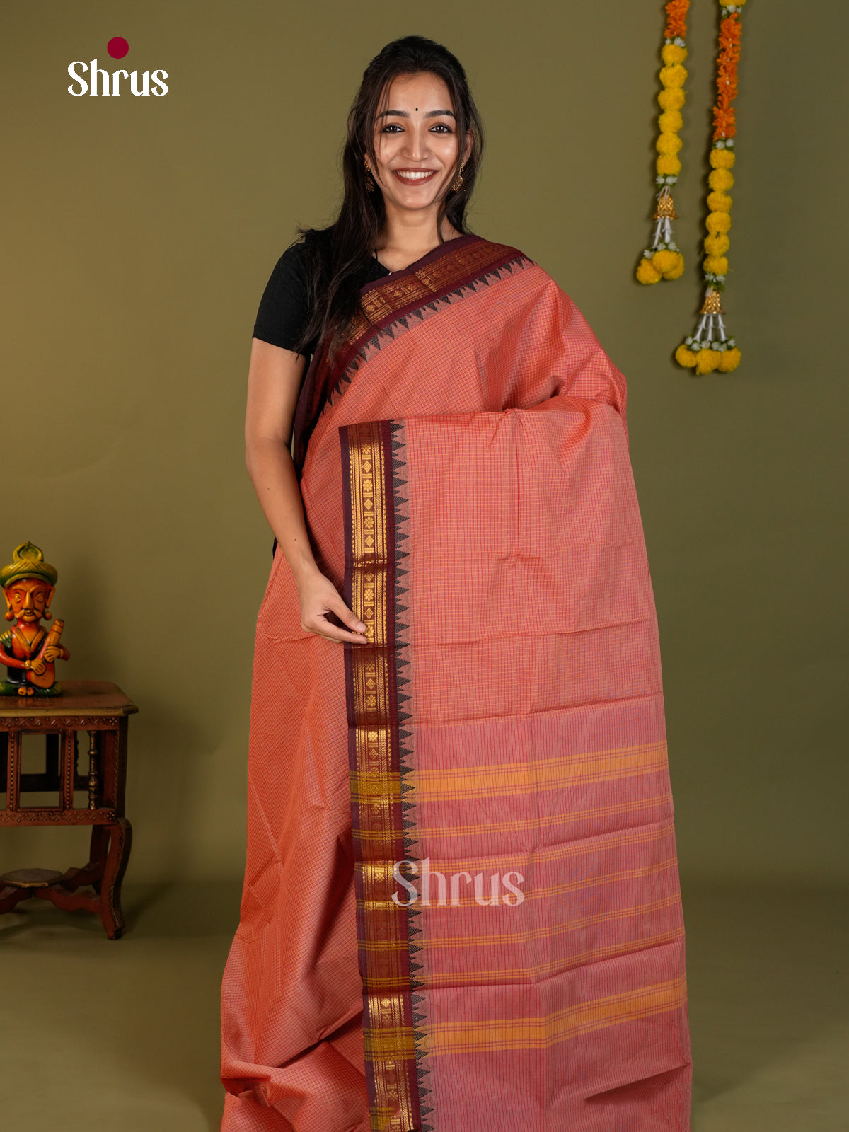 Chettinad Cotton Saree - EDS13043 - Shop on Shrus.com