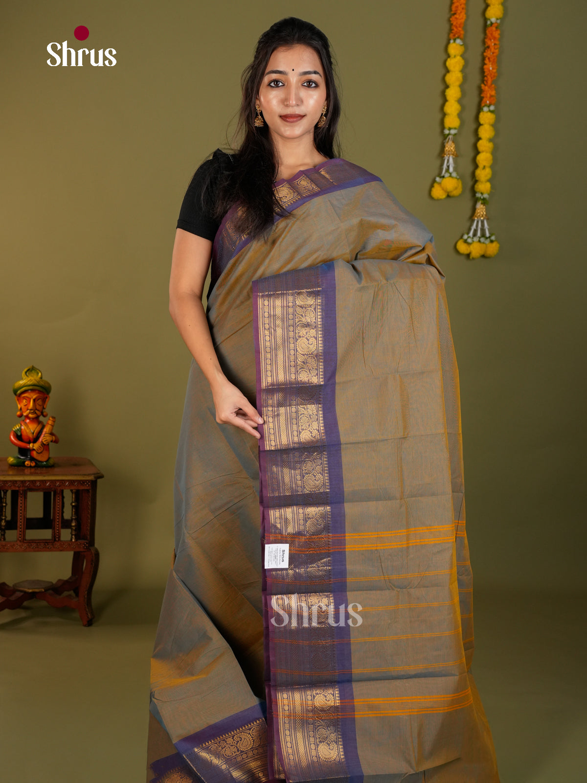 Chettinad Cotton Saree - EDS13049 - Shop on Shrus.com