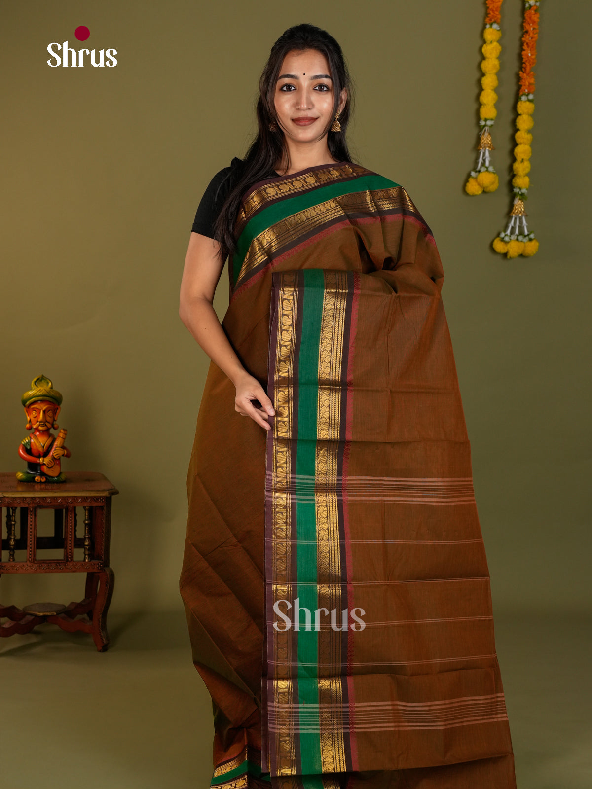 Chettinad Cotton Saree - EDS13054 - Shop on Shrus.com