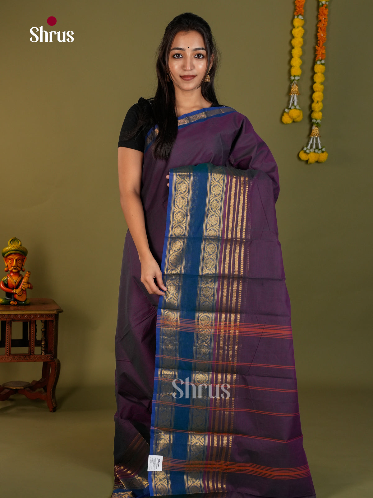 Chettinad Cotton Saree - EDS13059 - Shop on Shrus.com