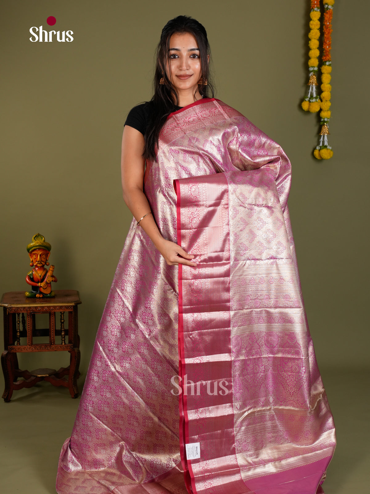 Kanchipuram-halfpure Saree - EDS15008 - Shop on Shrus.com