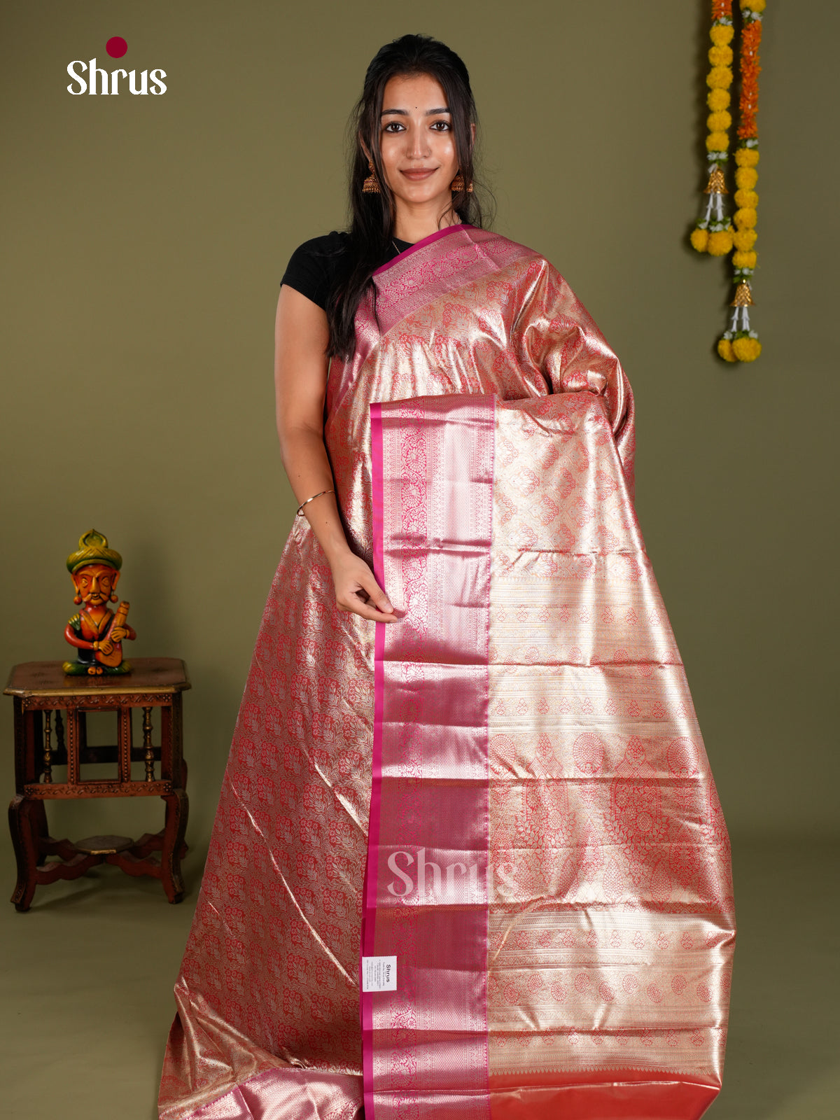 Kanchipuram-halfpure Saree - EDS15038 - Shop on Shrus.com