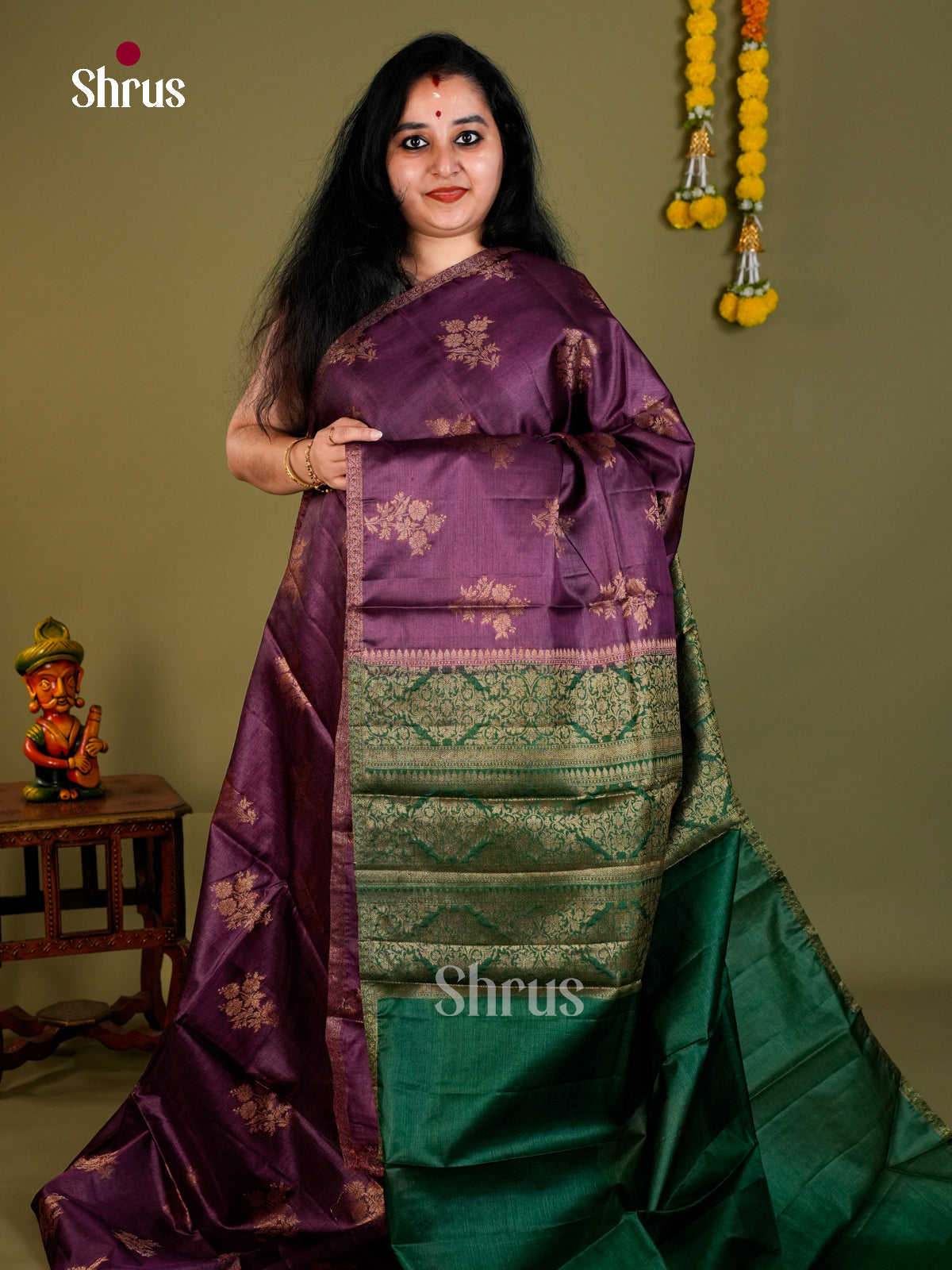 Tussar Saree - EDS18008 - Shop on Shrus.com