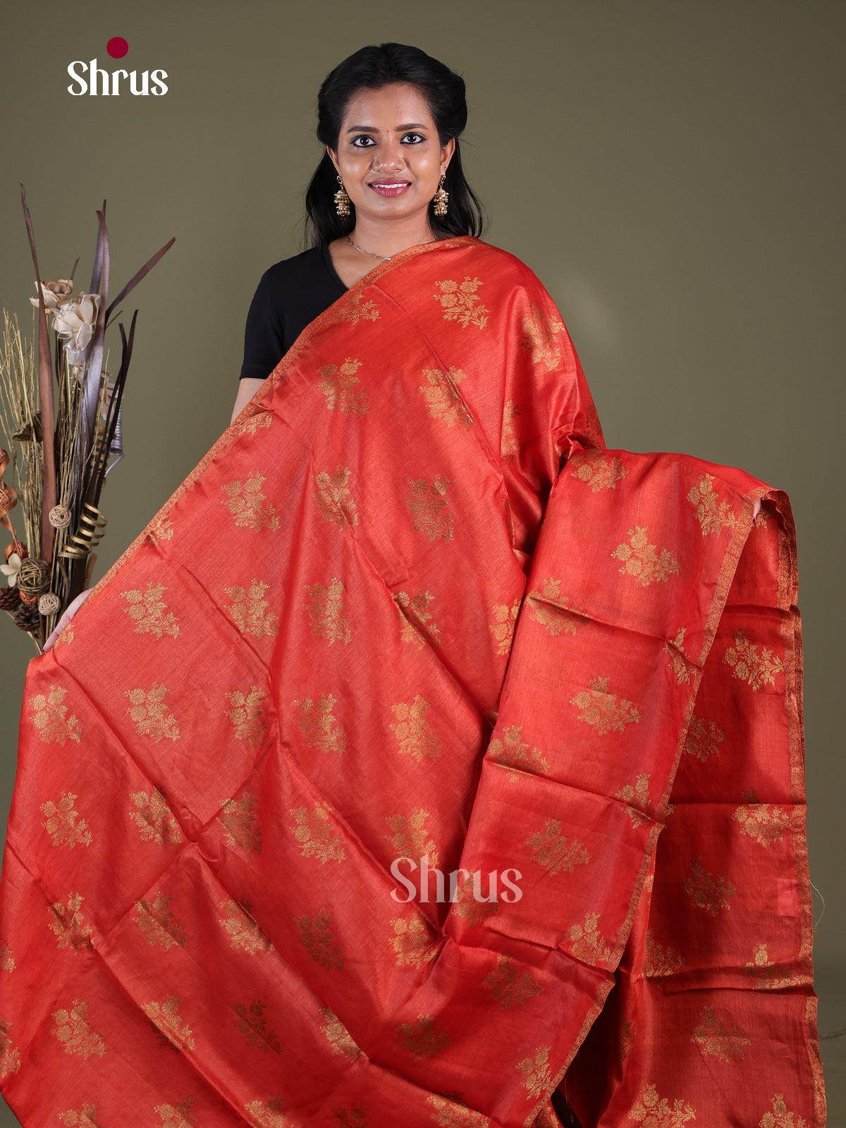 Tussar Saree - EDS18040 - Shop on Shrus.com