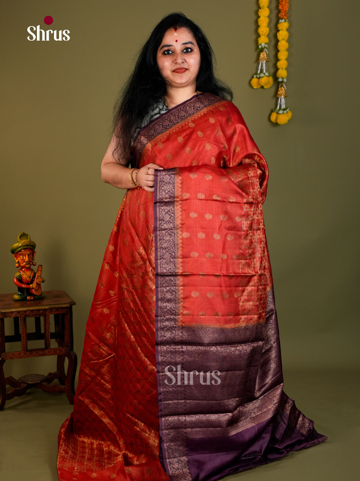 Tussar Saree - EDS18045 - Shop on Shrus.com