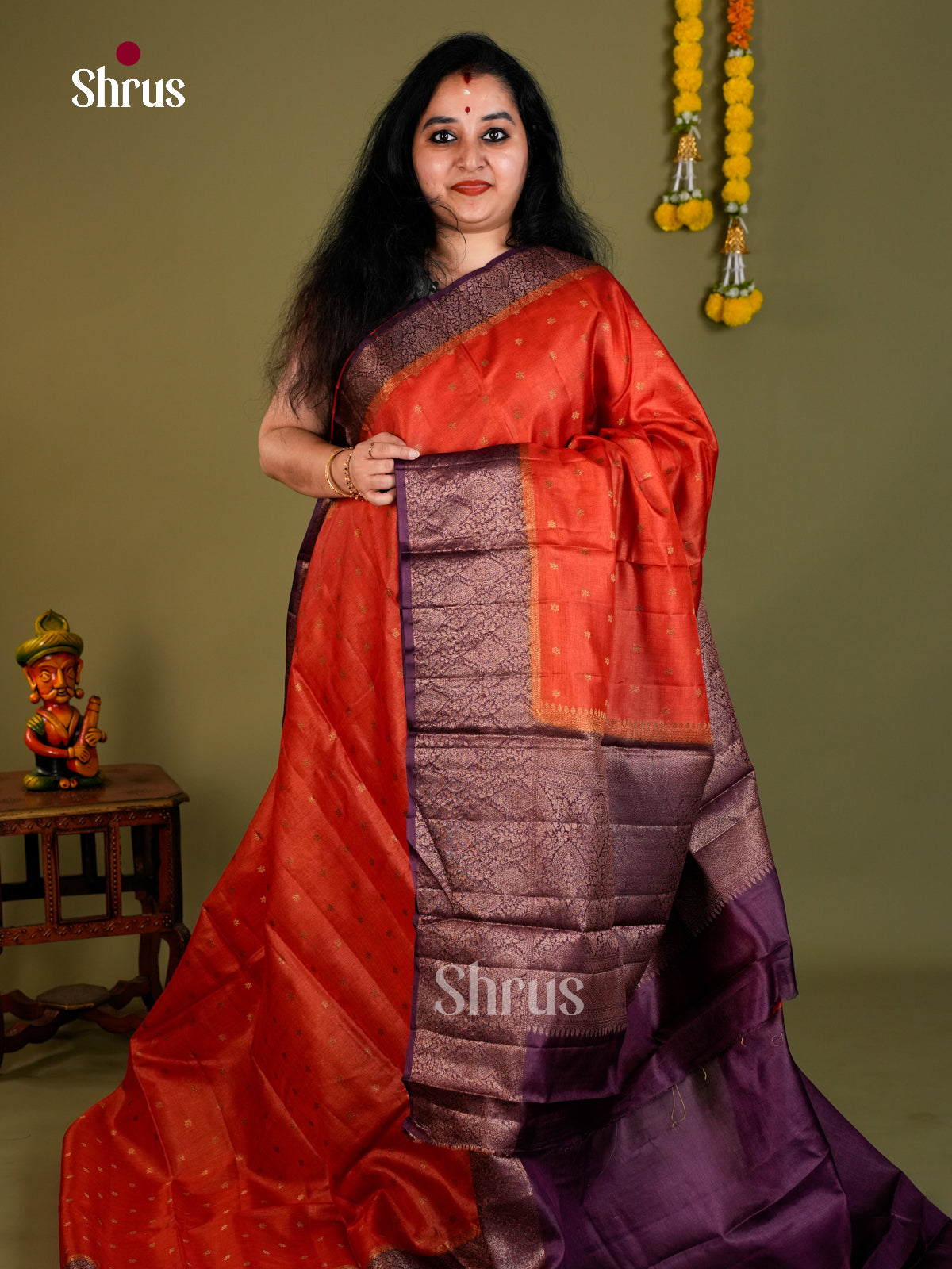Tussar Saree - EDS18059 - Shop on Shrus.com