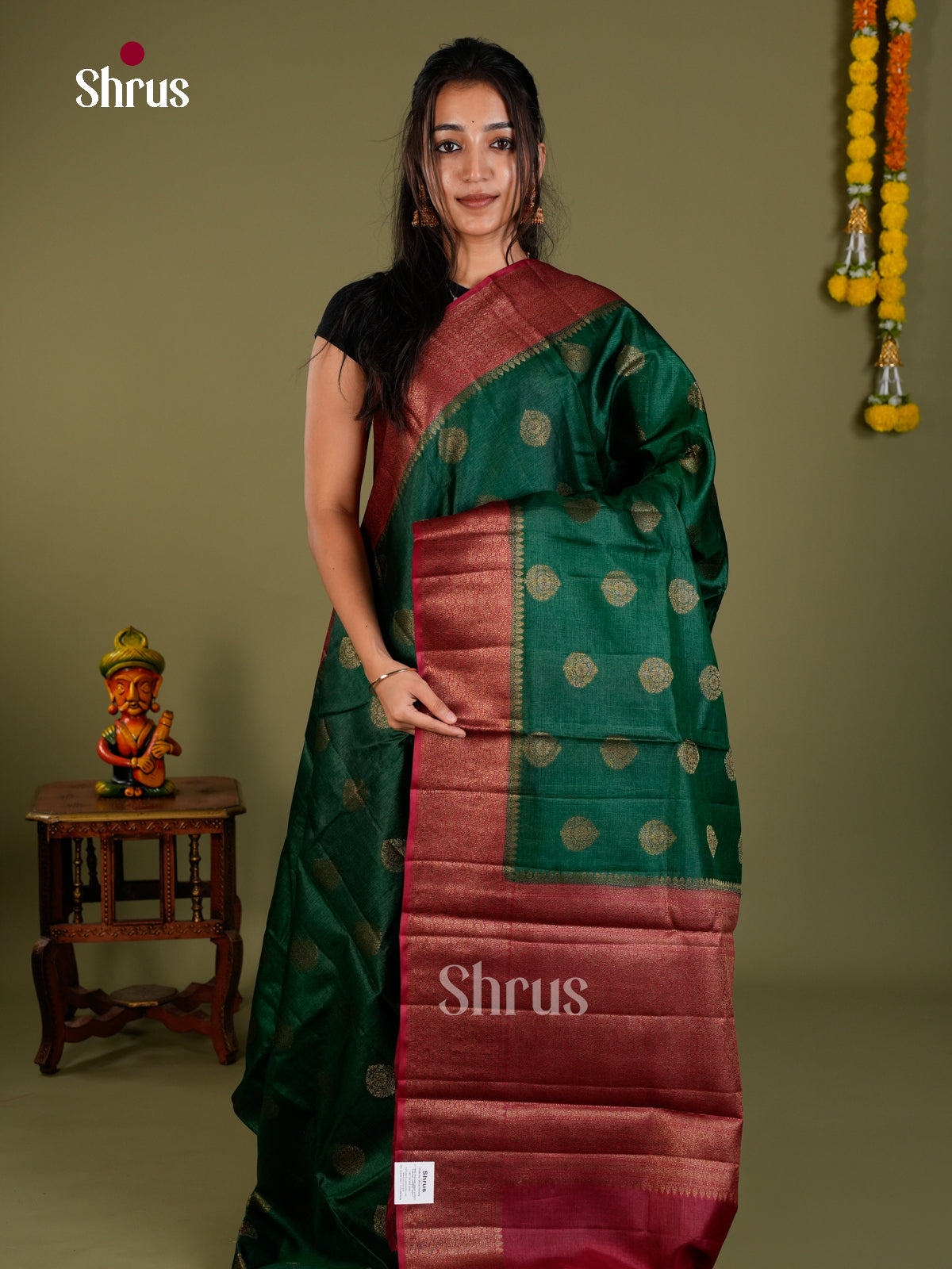 Tussar Saree - EDS18062 - Shop on Shrus.com