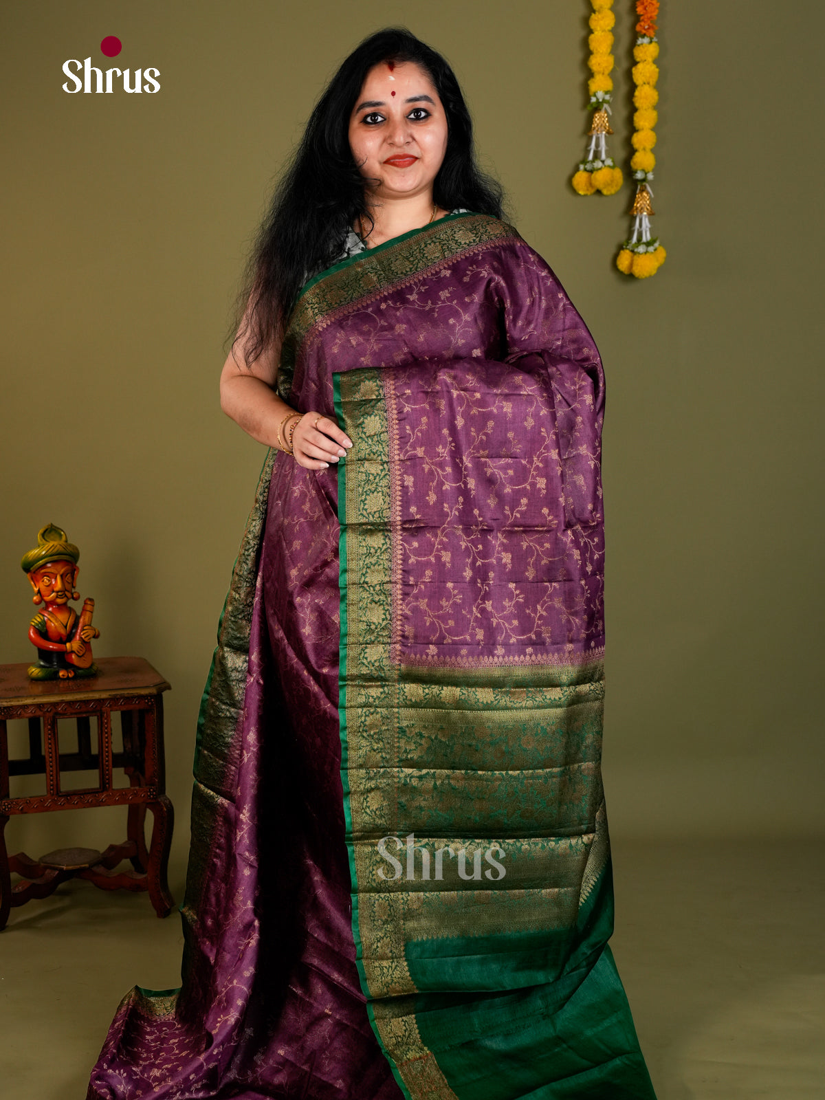 Tussar Saree - EDS18064 - Shop on Shrus.com