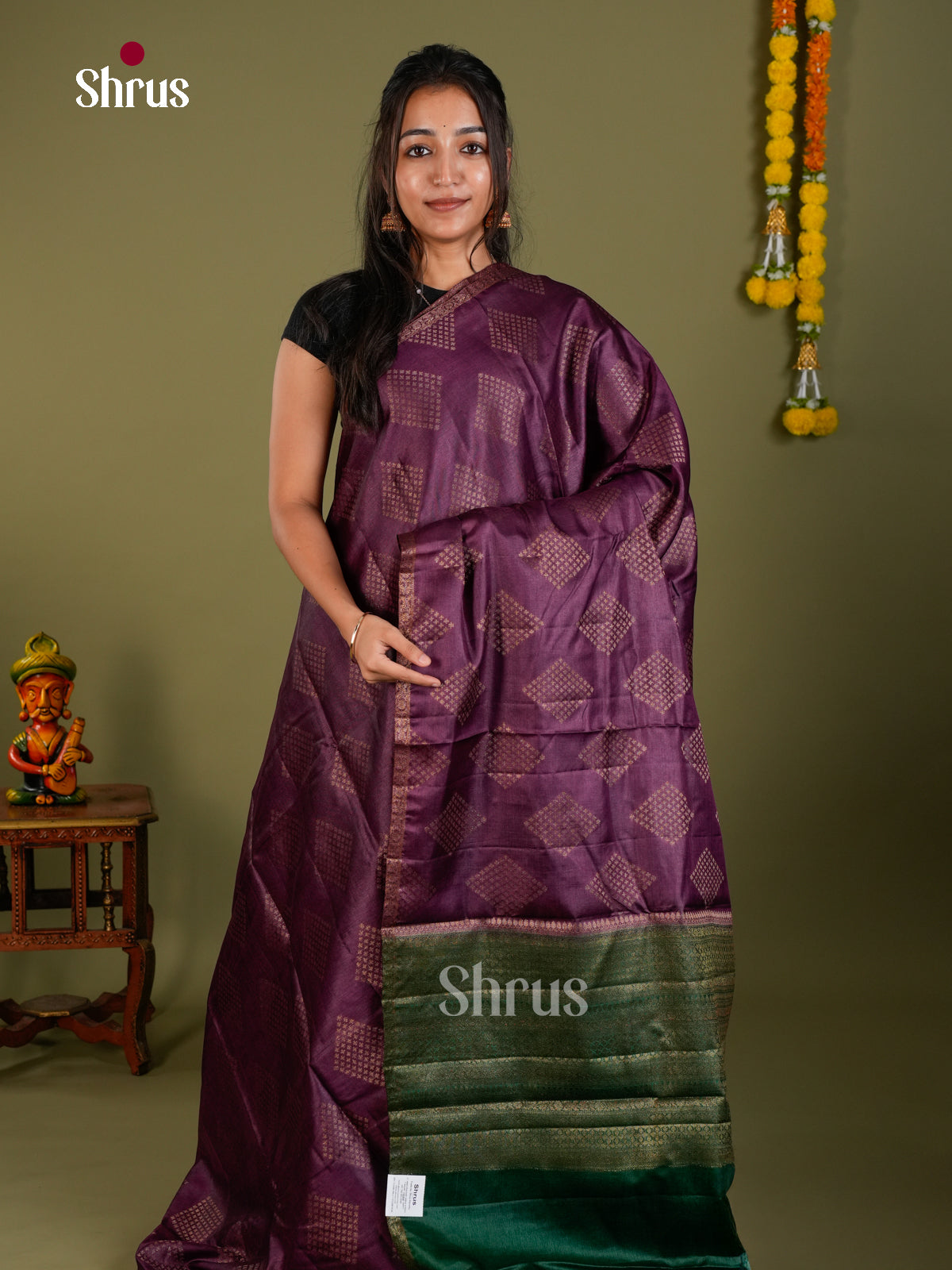 Tussar Saree - EDS18067 - Shop on Shrus.com