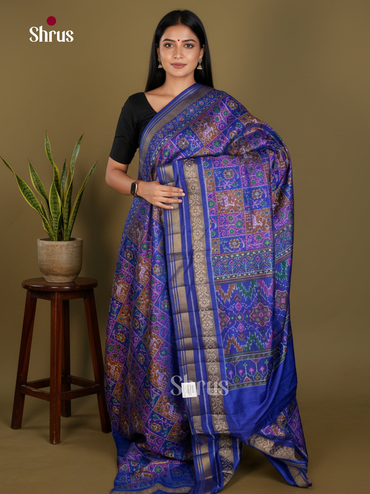 Semi Patola Saree - EDS21003 - Shop on Shrus.com