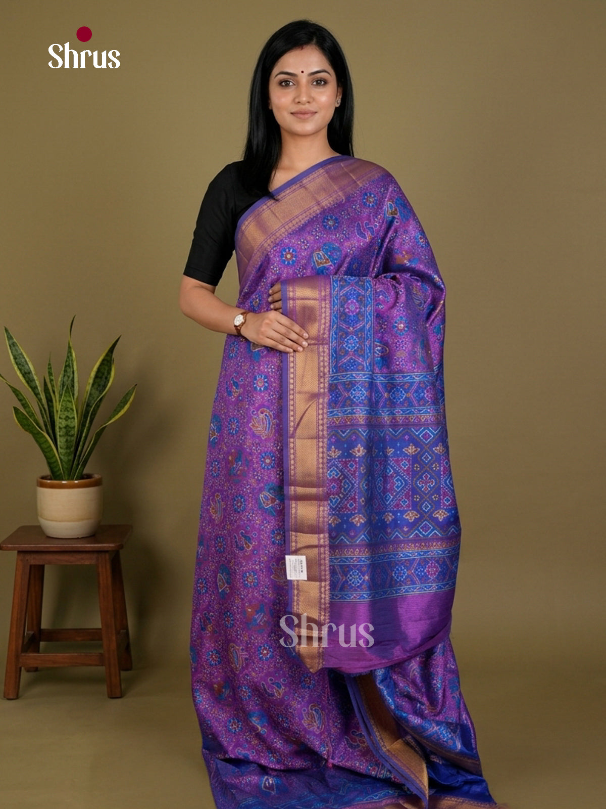 Semi Patola Saree - EDS21014 - Shop on Shrus.com